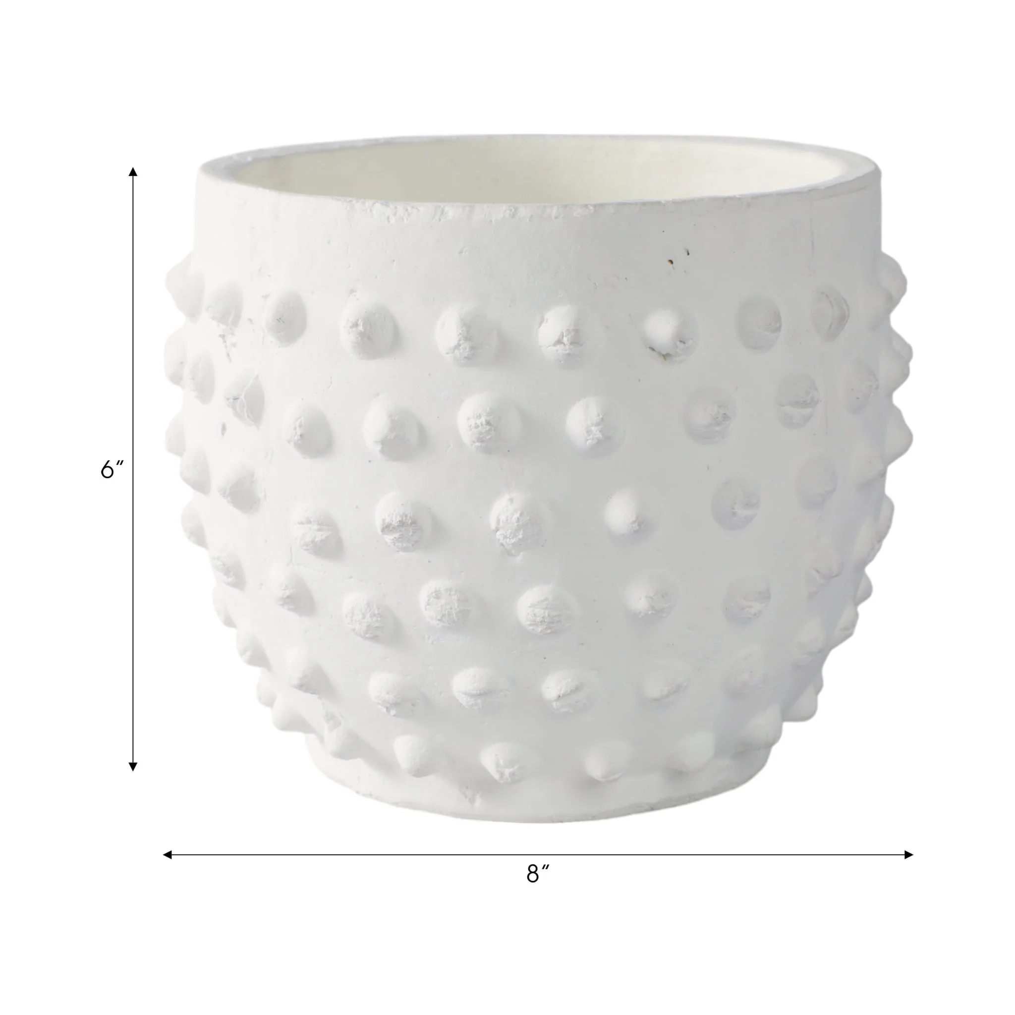 8" Bubble Rough Finish Planter,white - Image 8