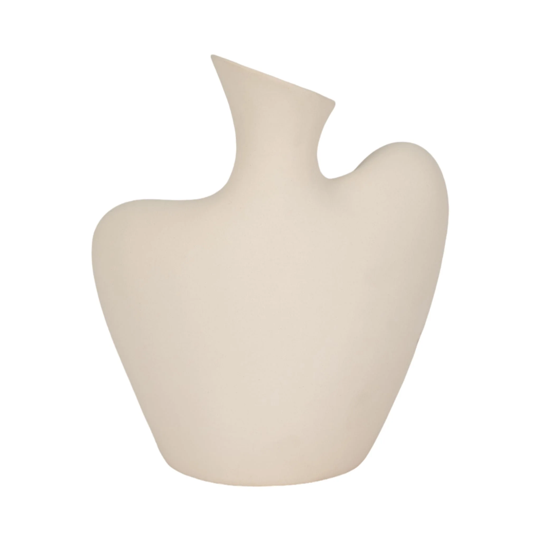 8" Bust Vase Sand Finish, Ivory - Image 4