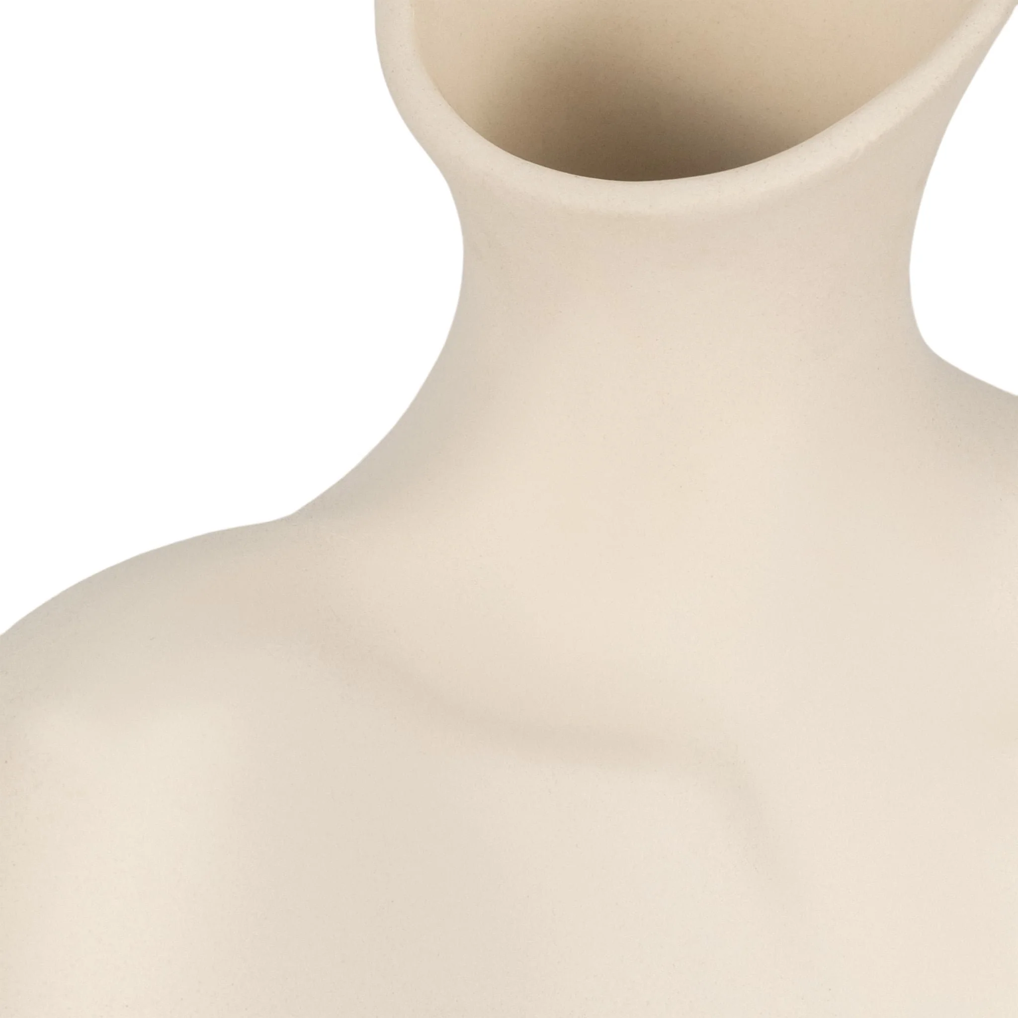 8" Bust Vase Sand Finish, Ivory - Image 5