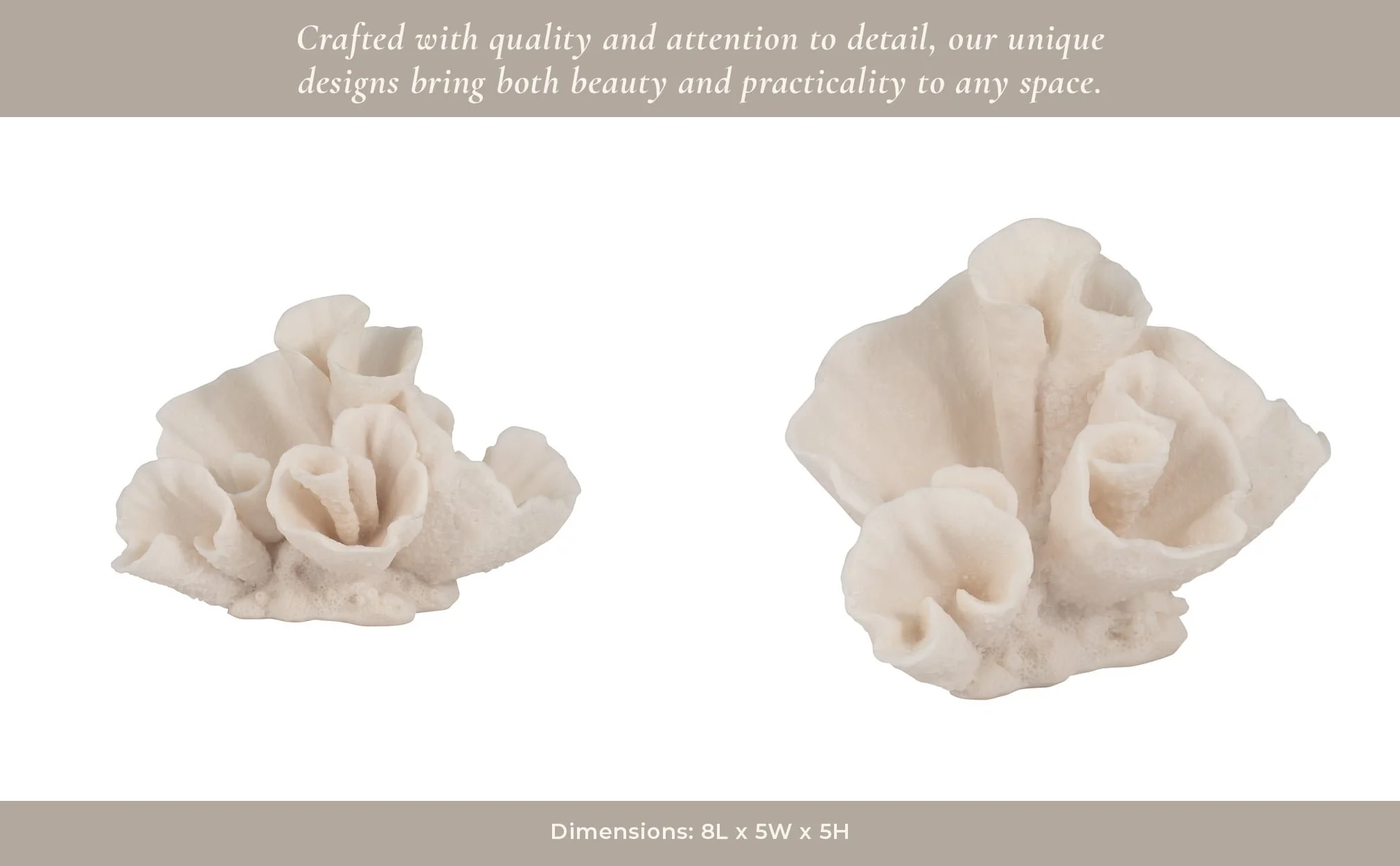 8" Coral Object, Ivory - Image 11