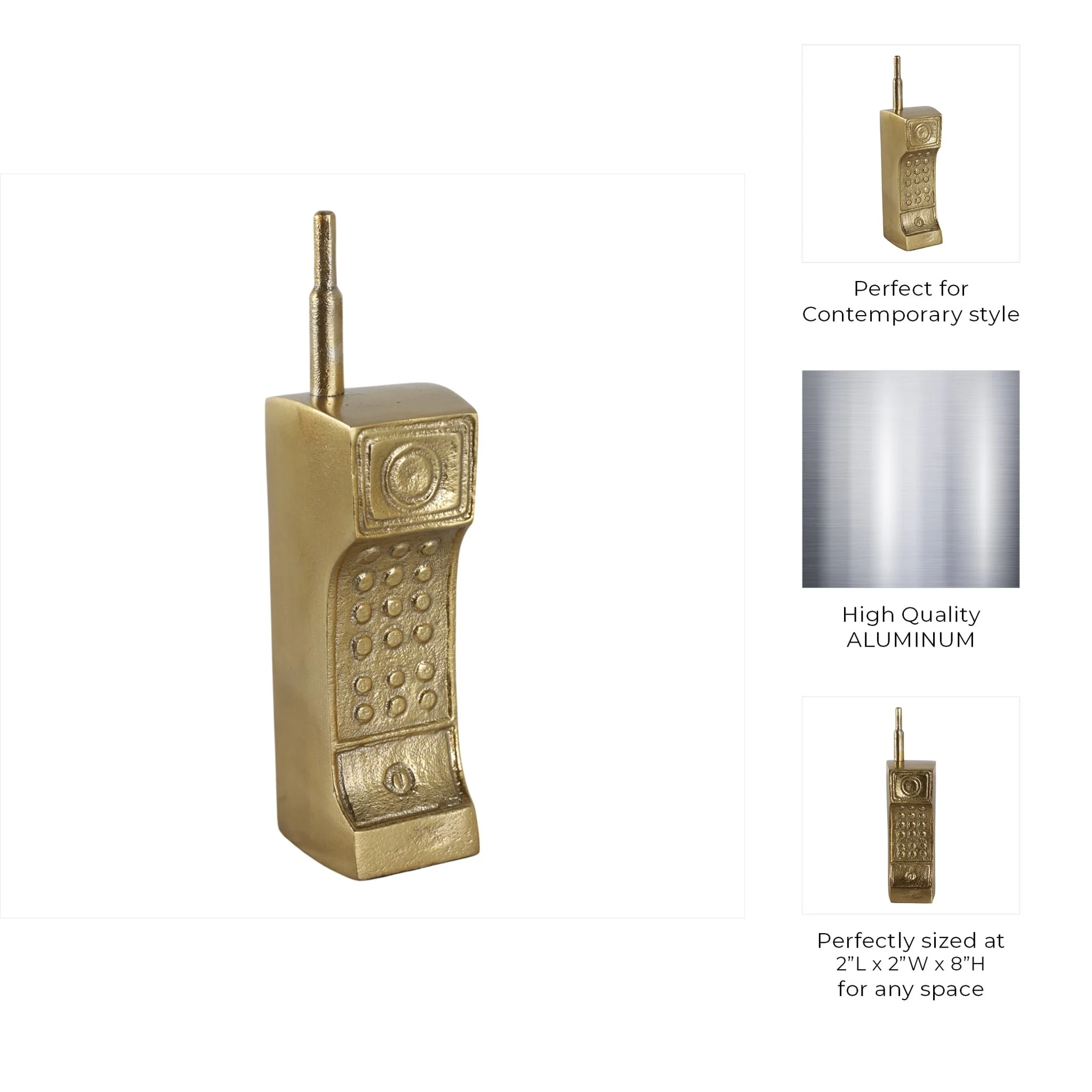 8" Cordless Phone, Gold - Image 9