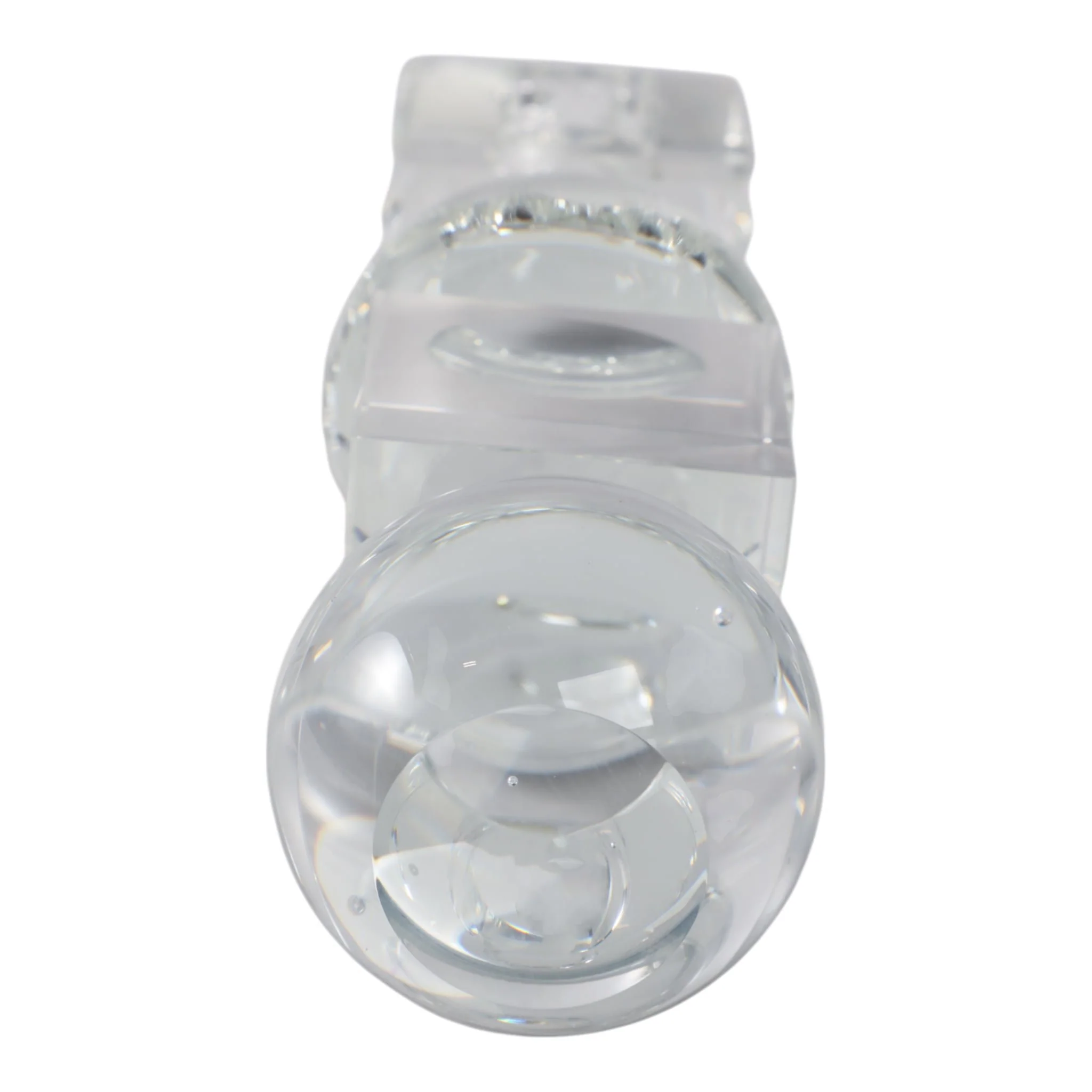 8" Crystal Orbs & Blocks Taper Candleholder, Clear - Image 7