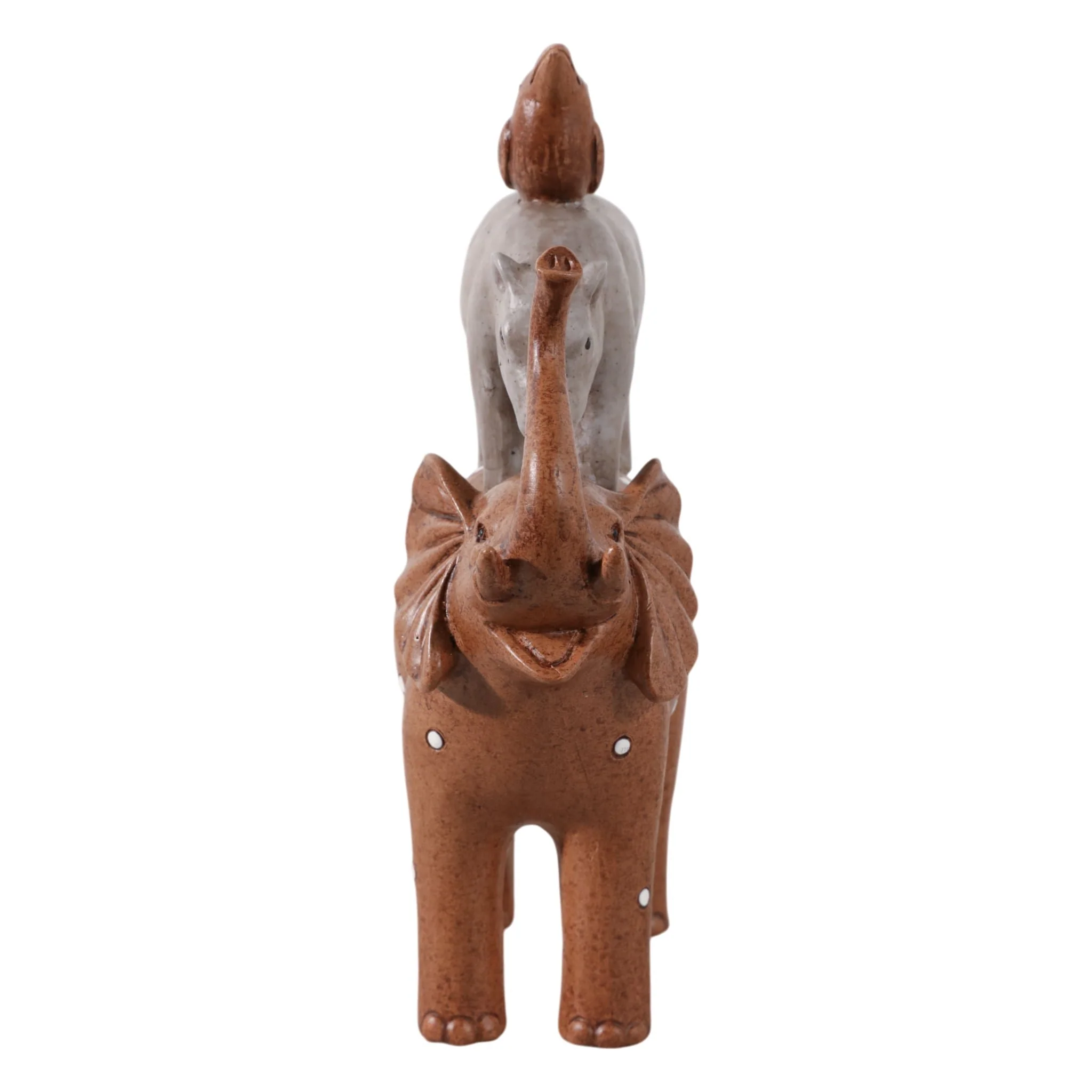 8" Elephant Animal Pyramid, Multi - Image 3