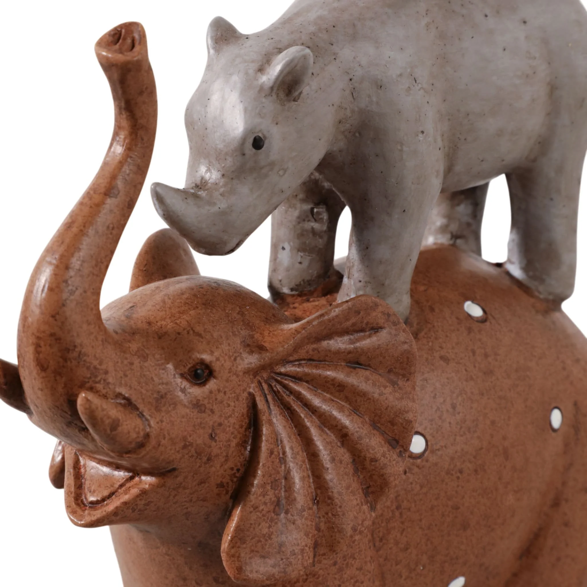 8" Elephant Animal Pyramid, Multi - Image 5