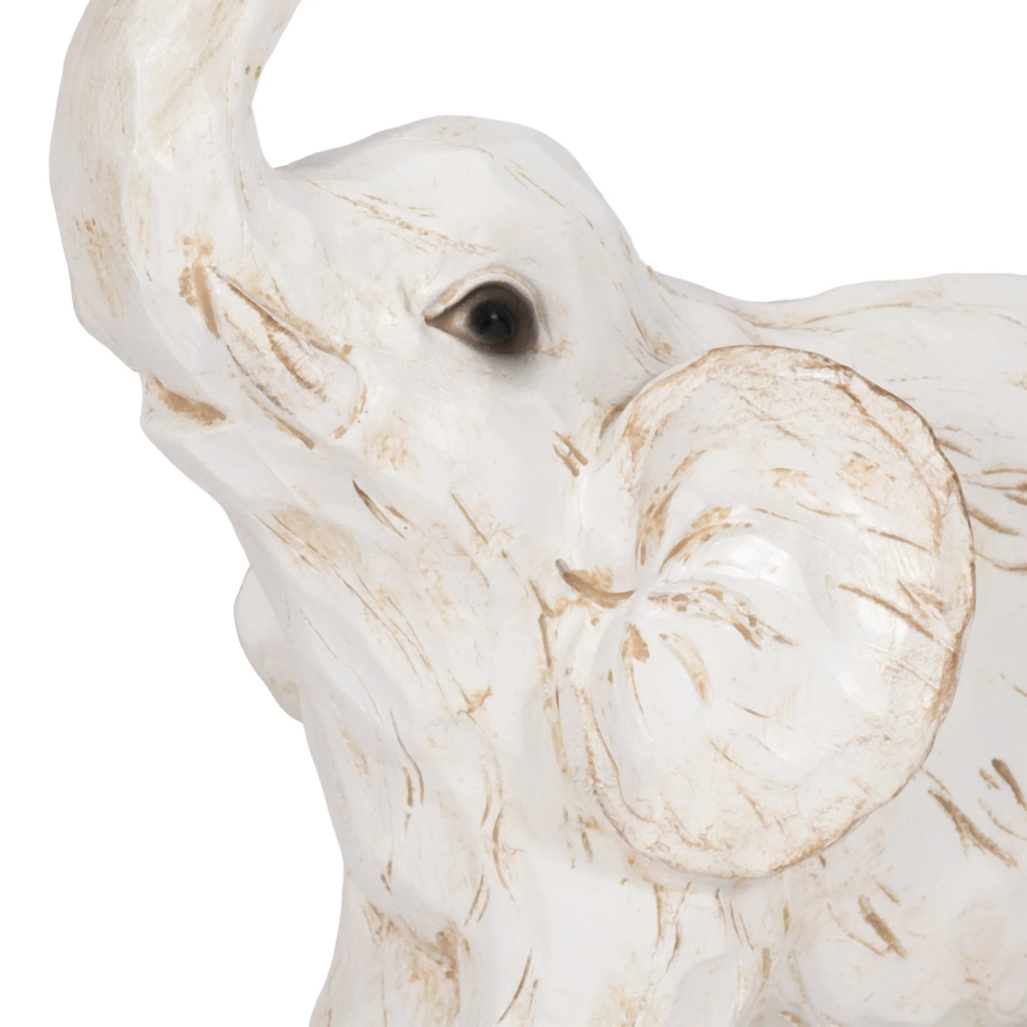 8" Elephant Figurine , White - Image 5