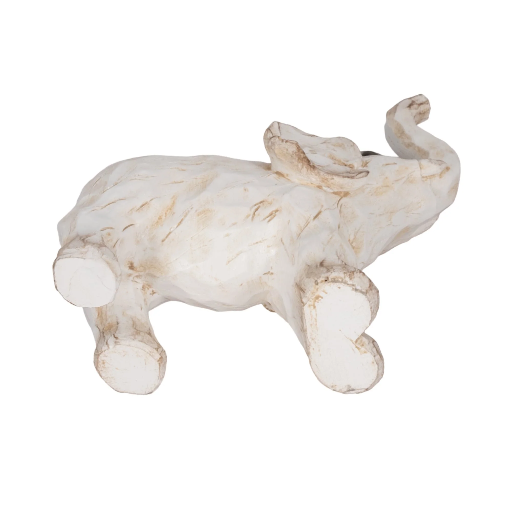8" Elephant Figurine , White - Image 7