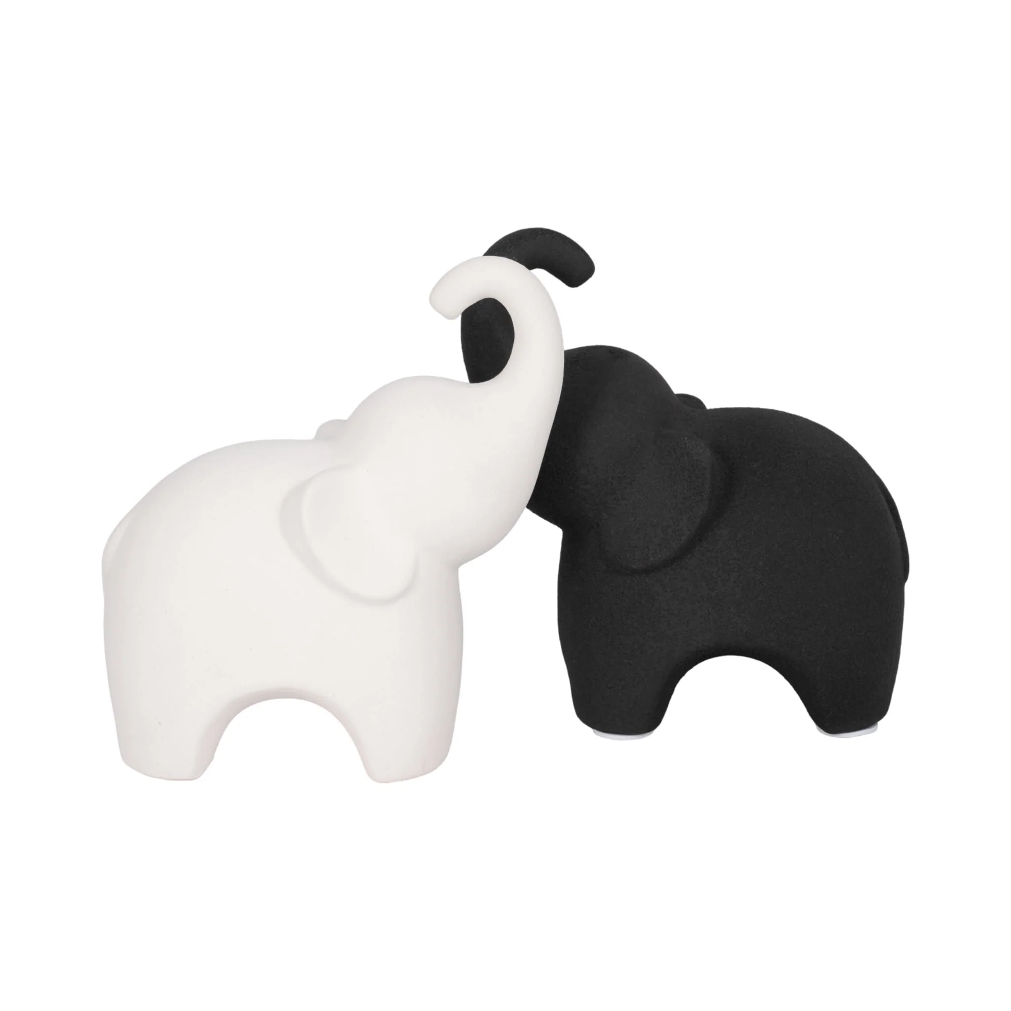 8" Elephant With Rough Texture, White - Image 8