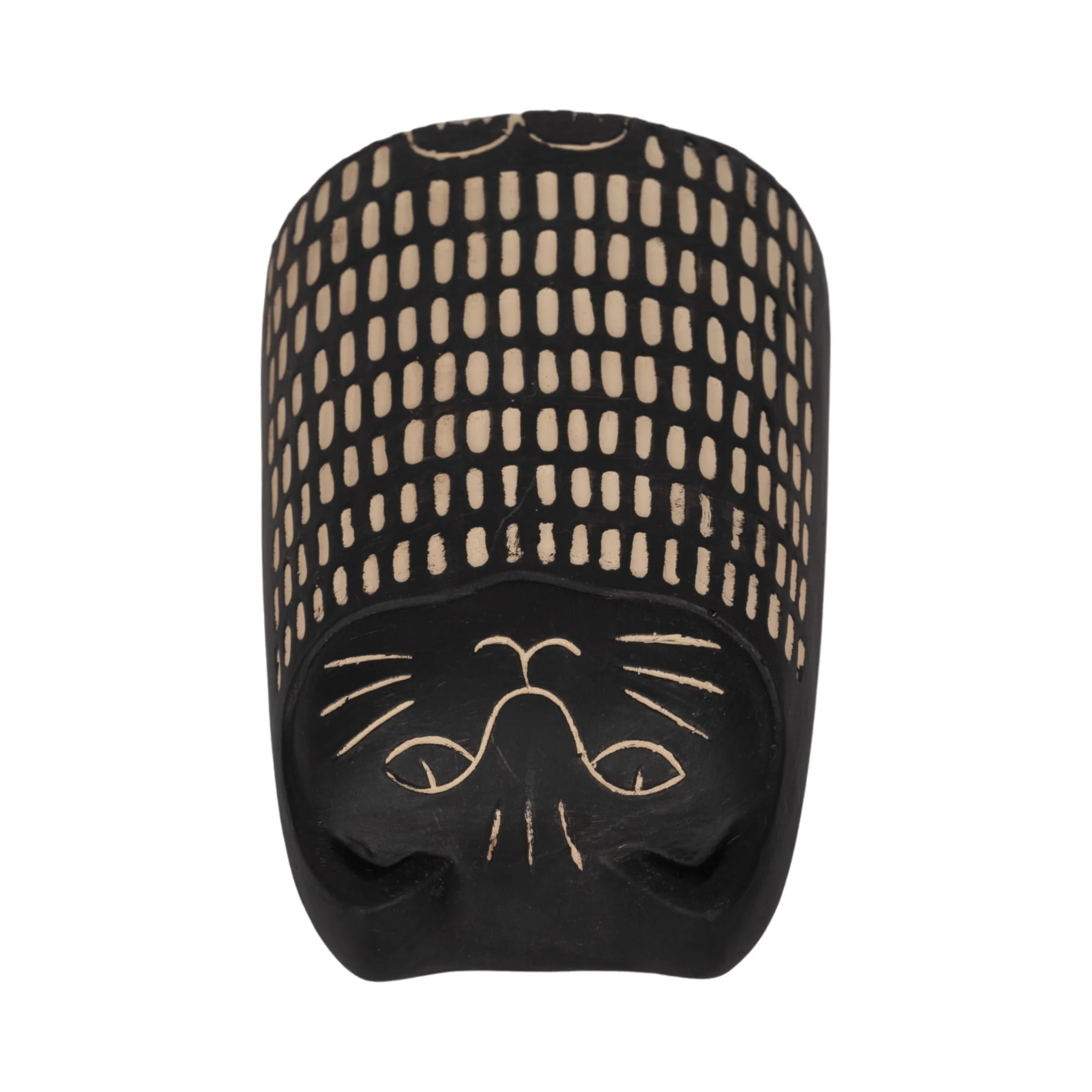8" Etched Lines Cat, Black - Image 6