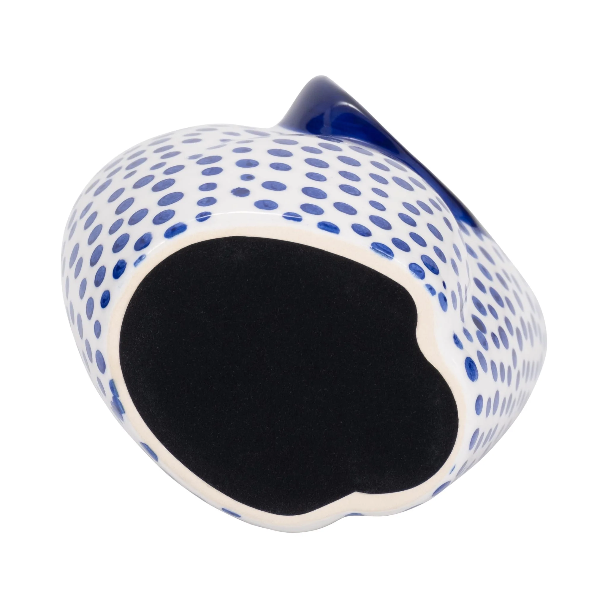 8" Hand Stamped Trunk Up Elephant, Blue/white - Image 7