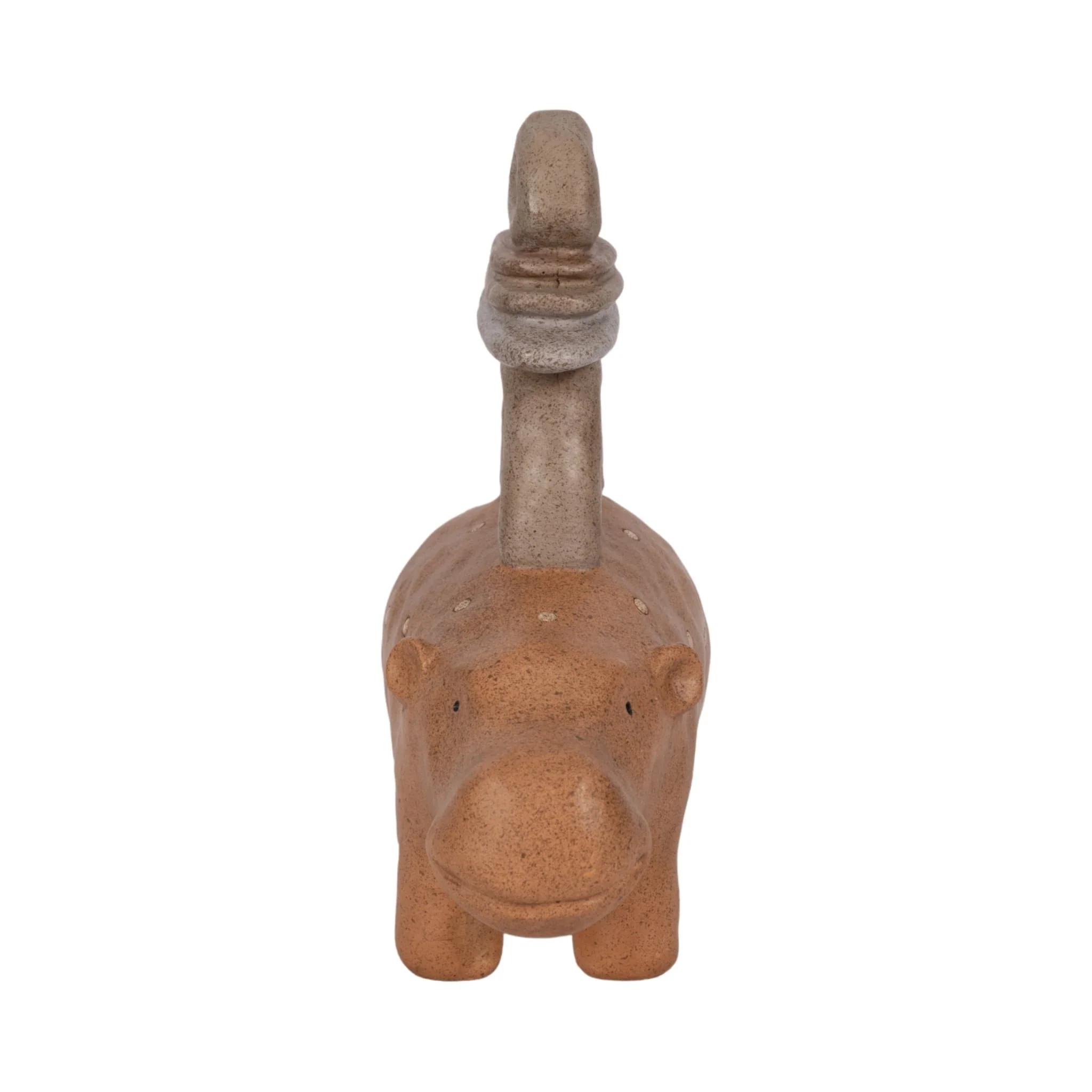 8" Hippo With Stacked Stones, Multi - Image 3
