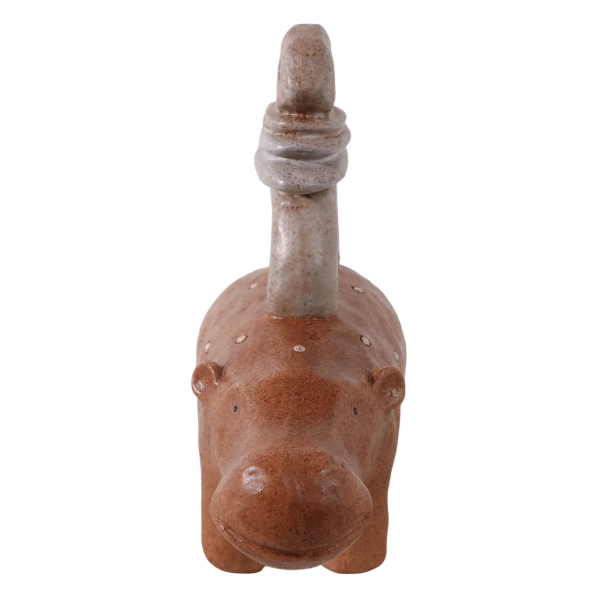 8" Hippo With Stacked Stones, Multi - Image 3