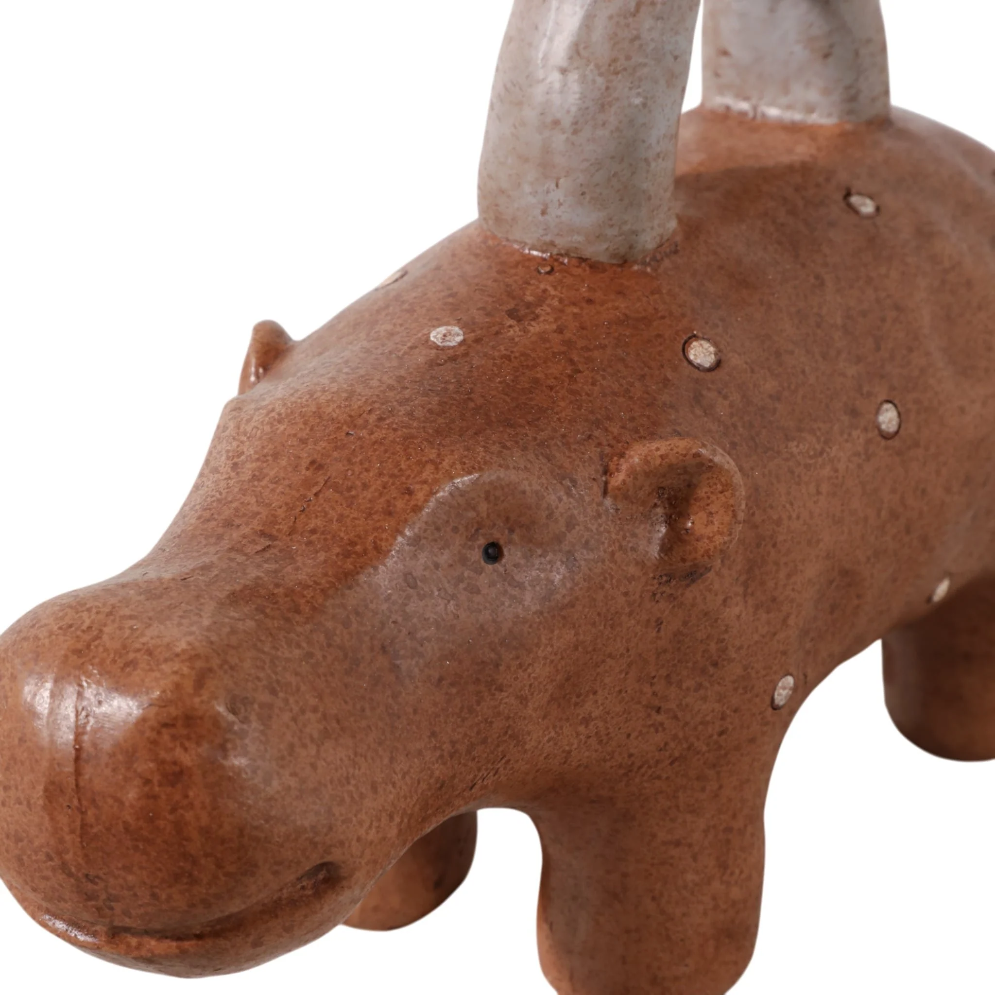 8" Hippo With Stacked Stones, Multi - Image 5