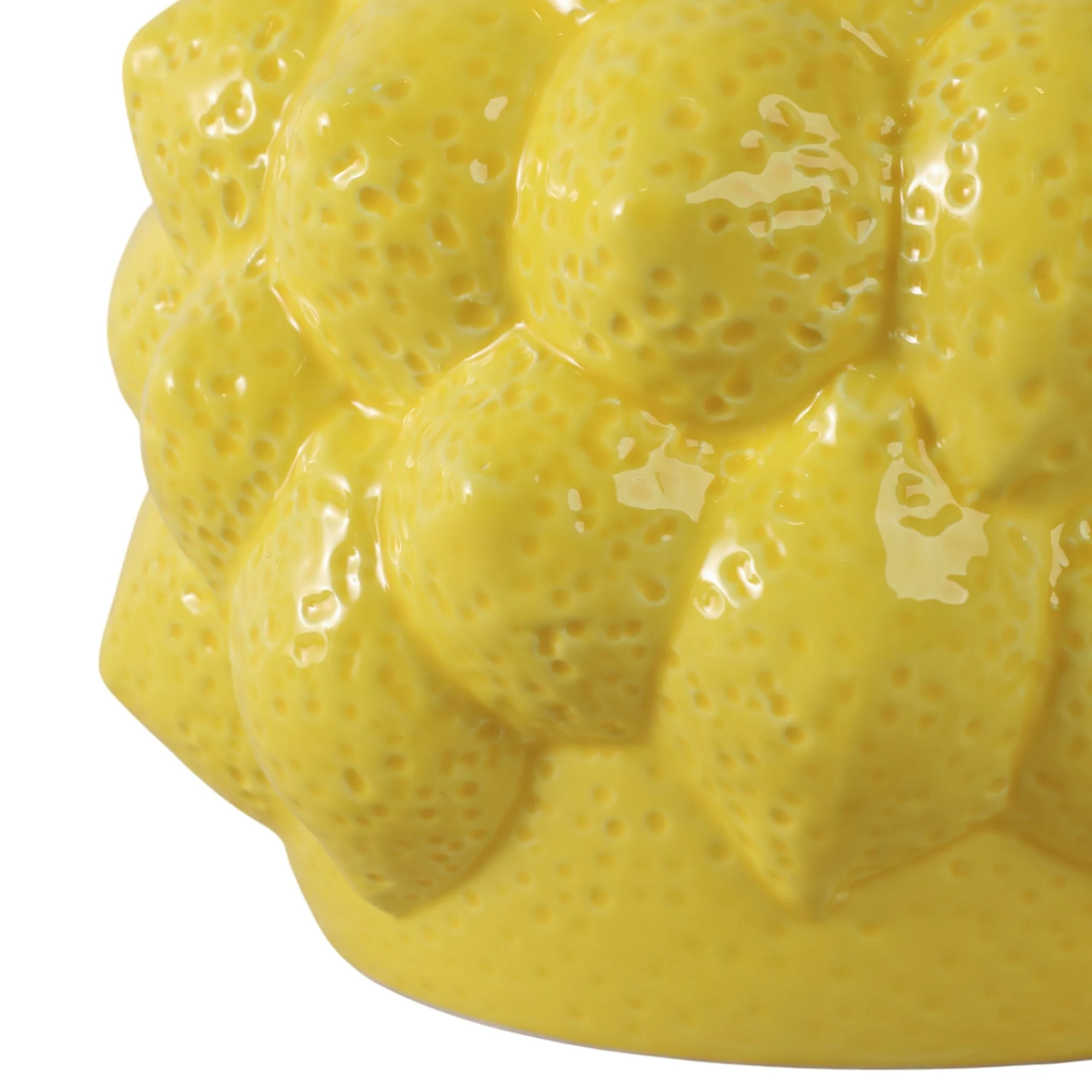 8" Lemons Flower Pot, Yellow - Image 4
