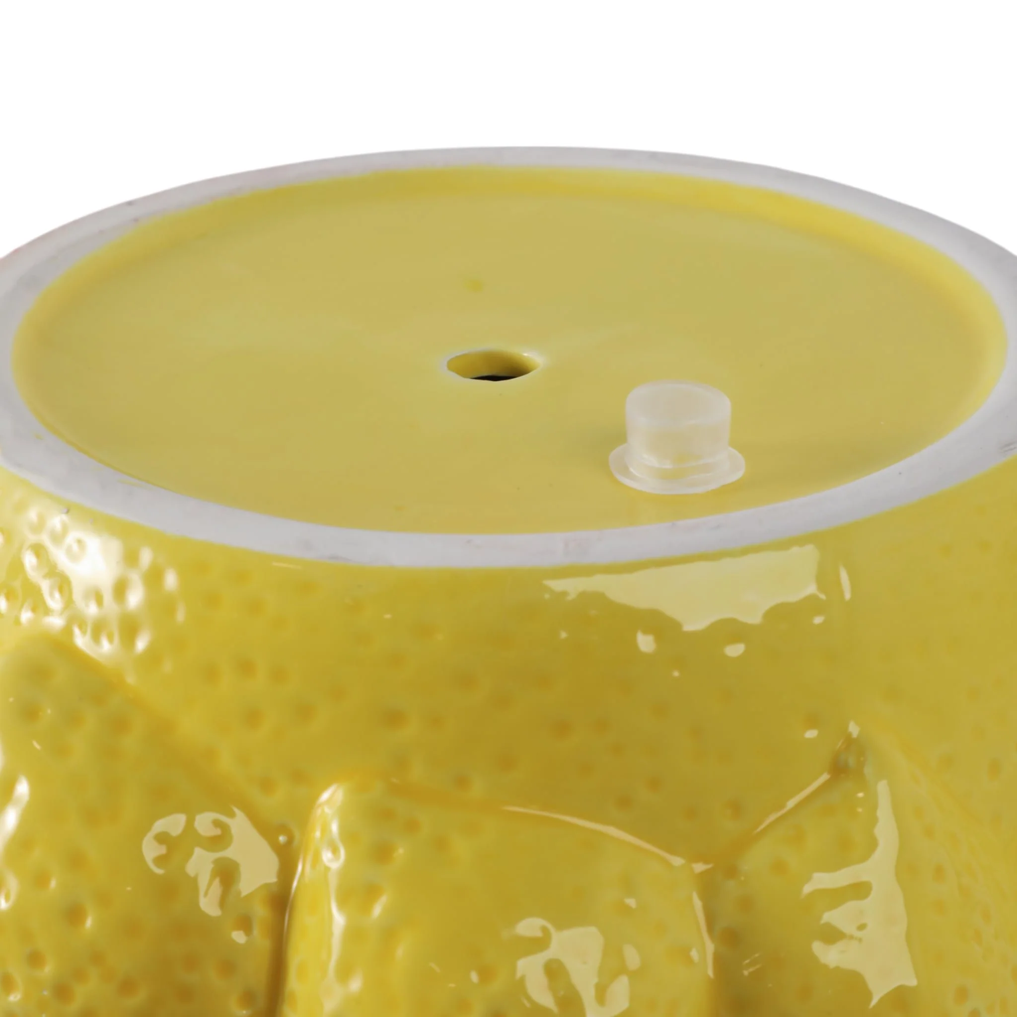 8" Lemons Flower Pot, Yellow - Image 7