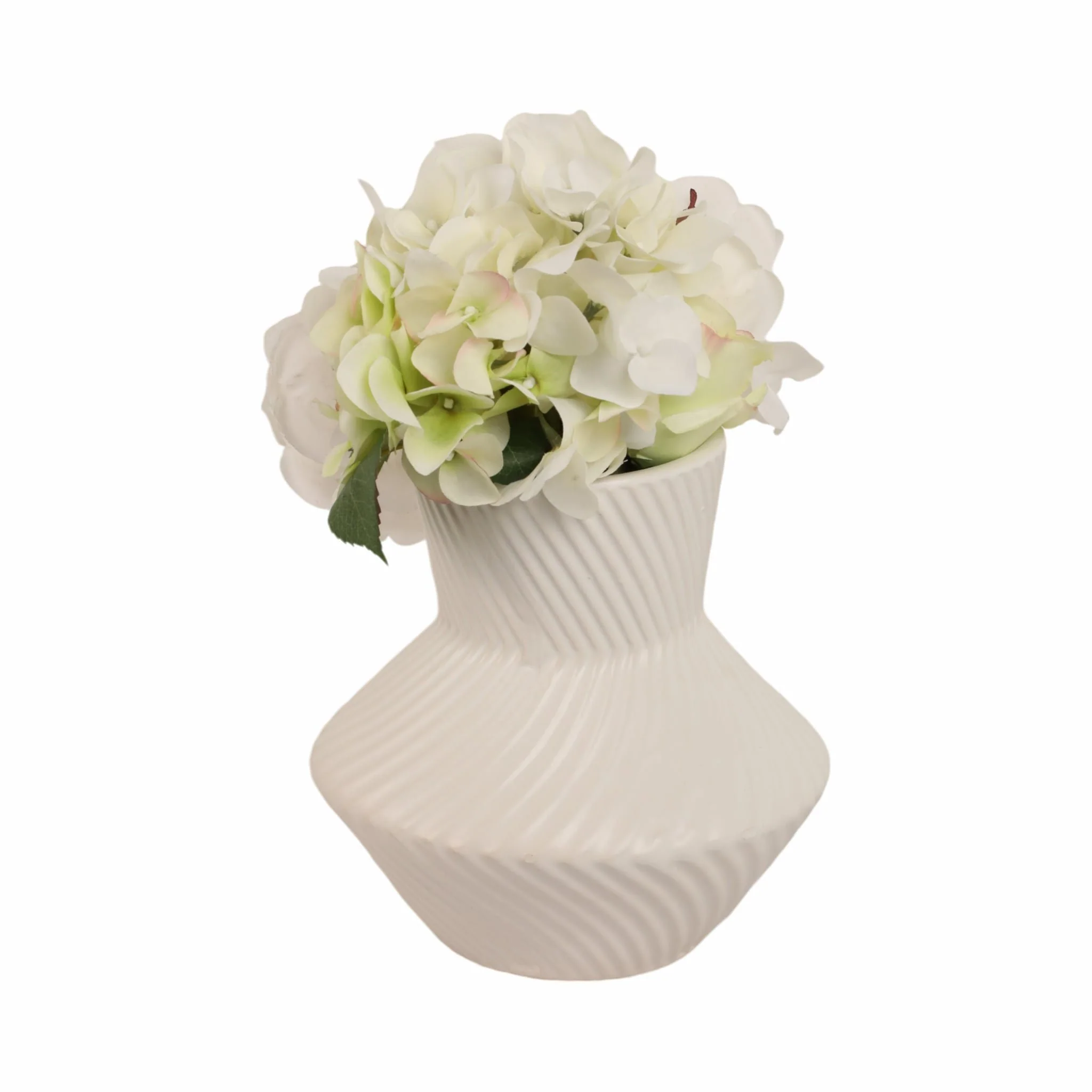 8" Modern Totem Vase, White - Image 2