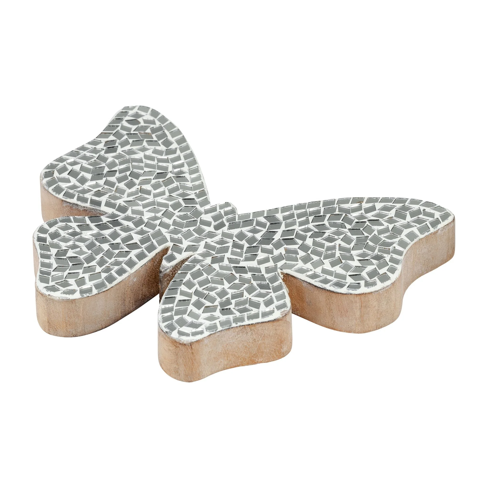 8" Mosaic Butterfly, White - Image 3
