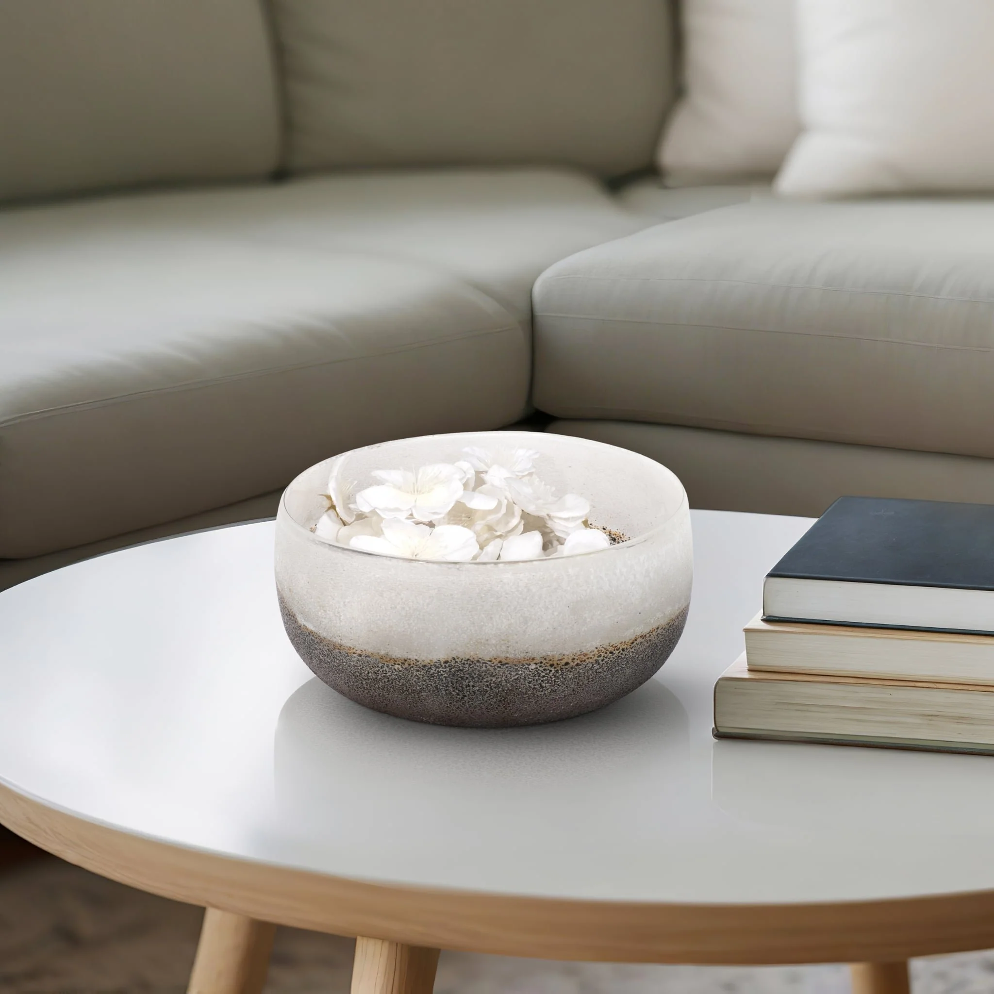 8" Ombre Bowl, White/grey - Image 11