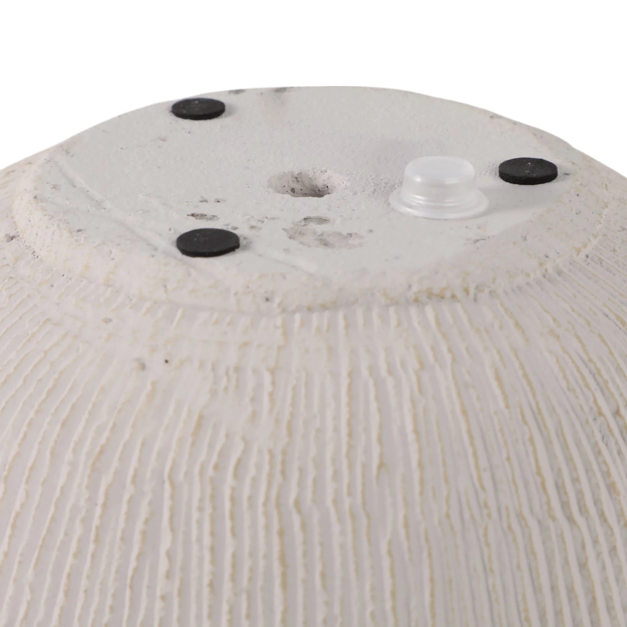 8" Pampas On Rounded Planter, Ivory - Image 8