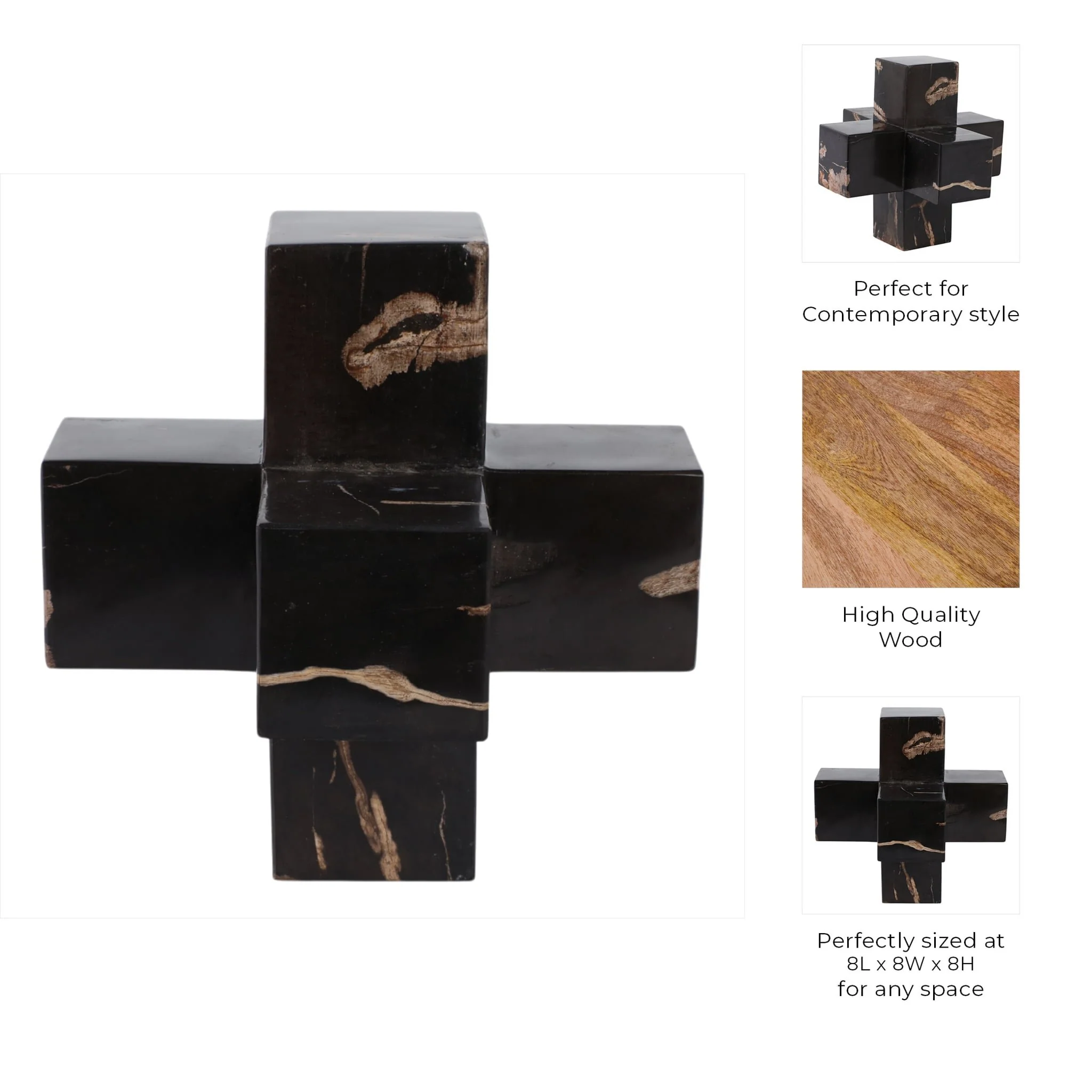 8" Petrified Wood Jack, Multi - Image 8
