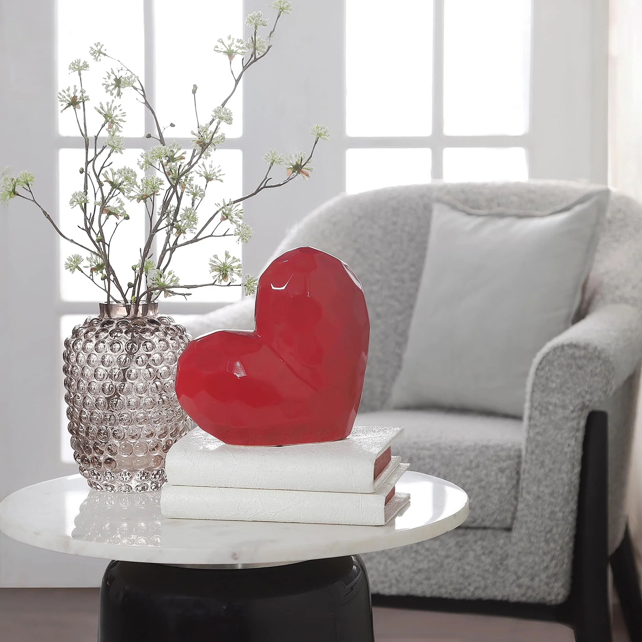 8" Red Heart Table Deco - Image 4