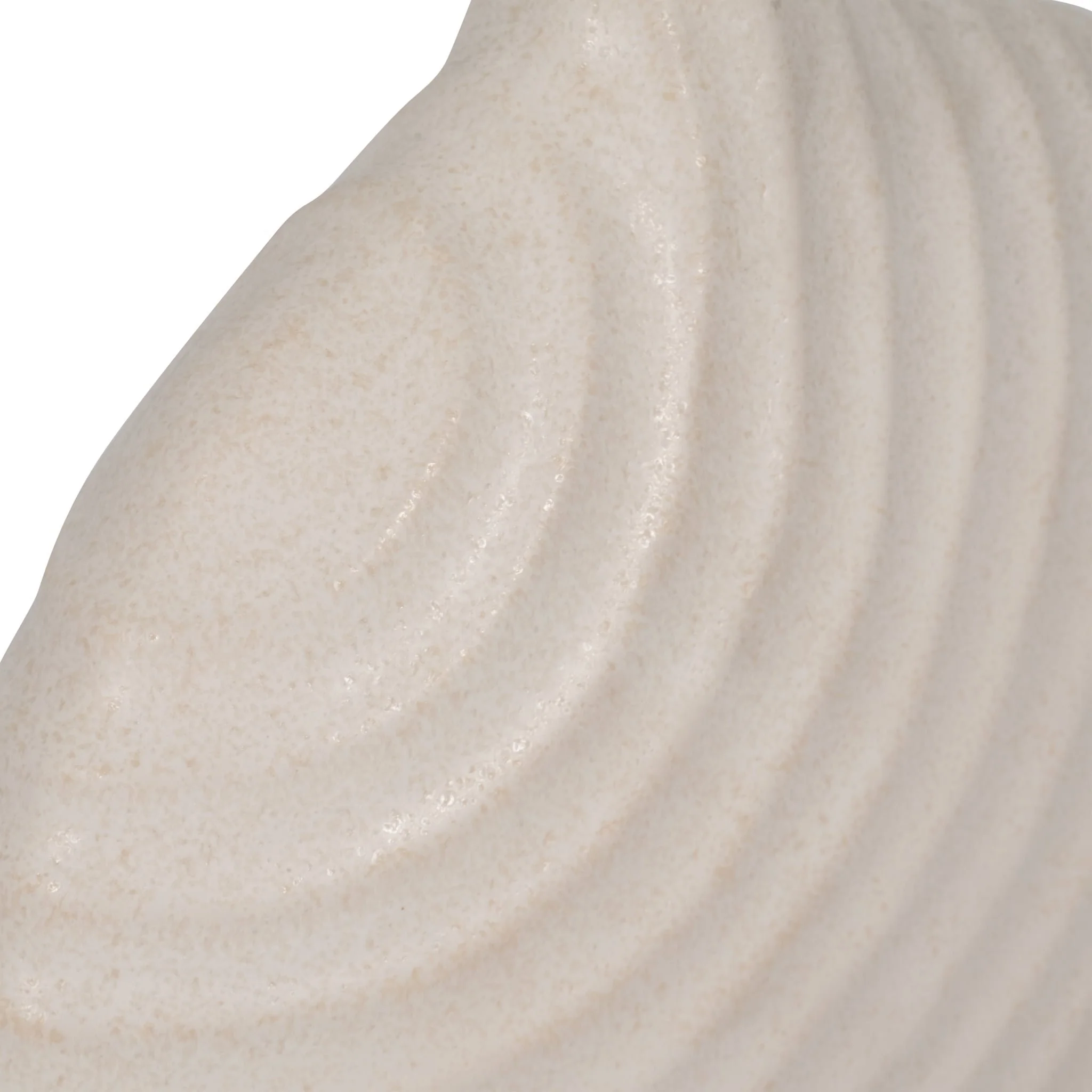 8" Round Swirled Matte Vase, White - Image 5