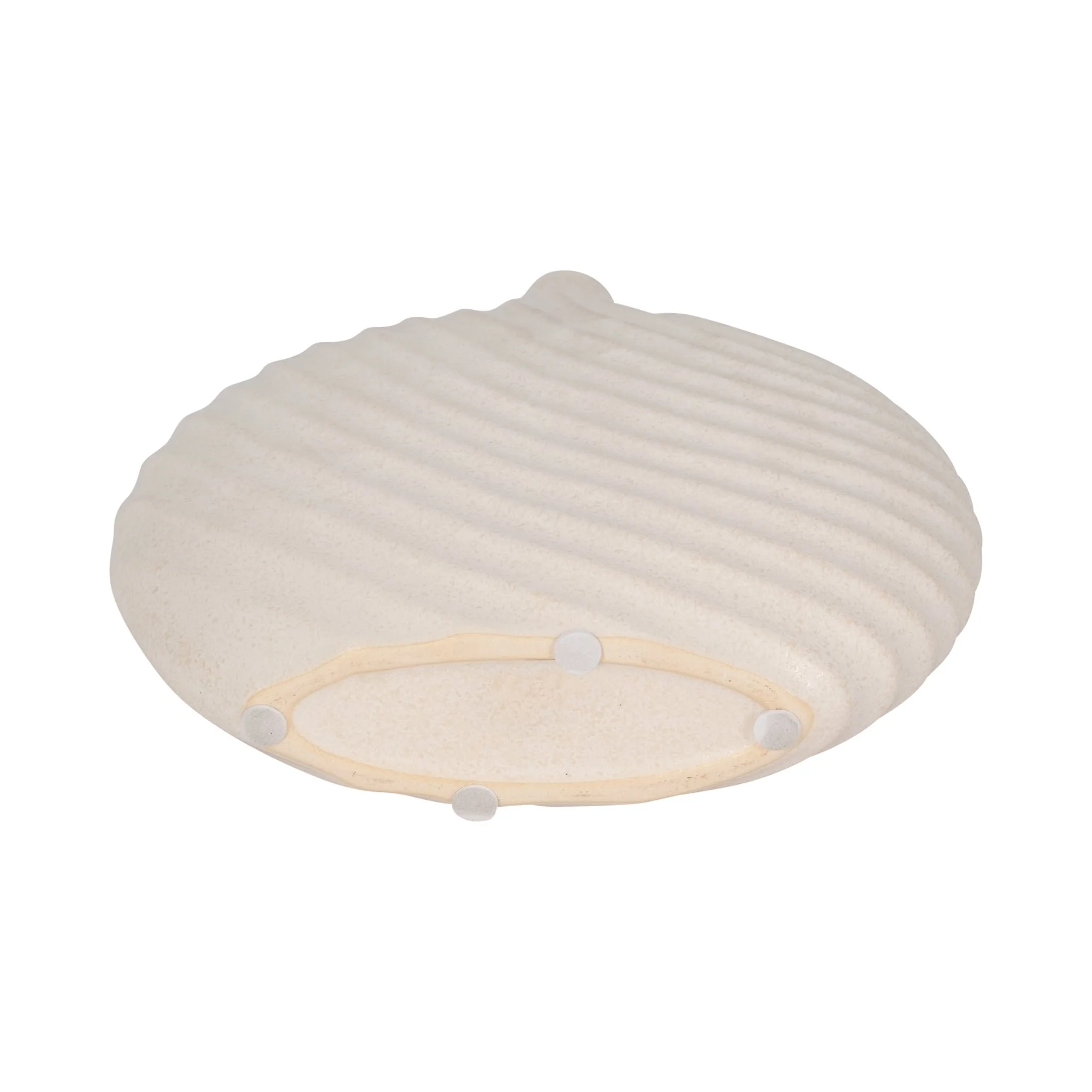8" Round Swirled Matte Vase, White - Image 7