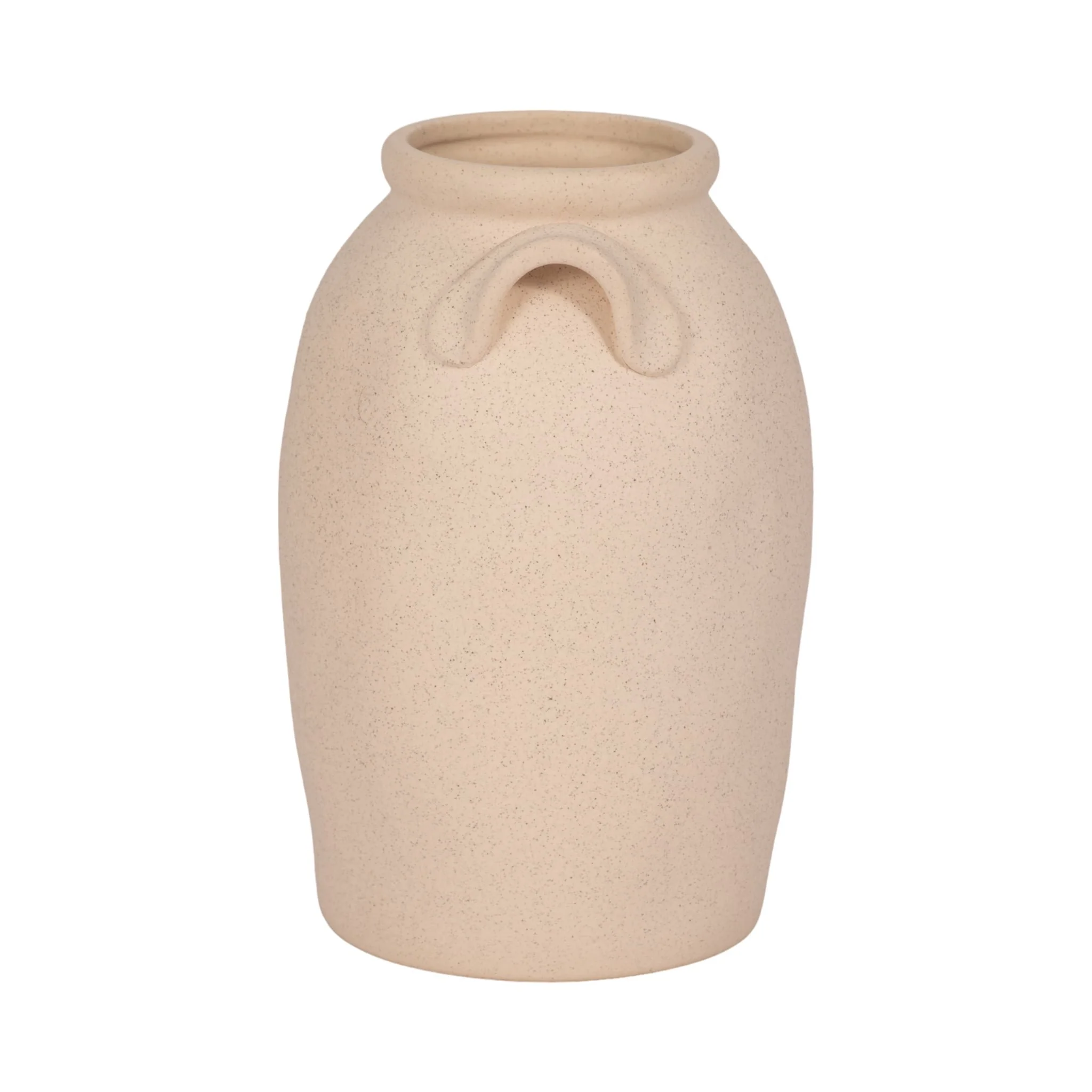 8" Textured Jug With Handles, Sand - Image 4