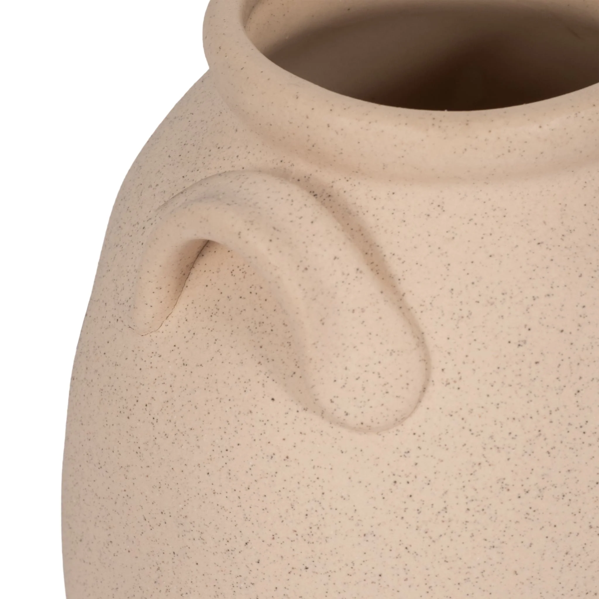 8" Textured Jug With Handles, Sand - Image 5