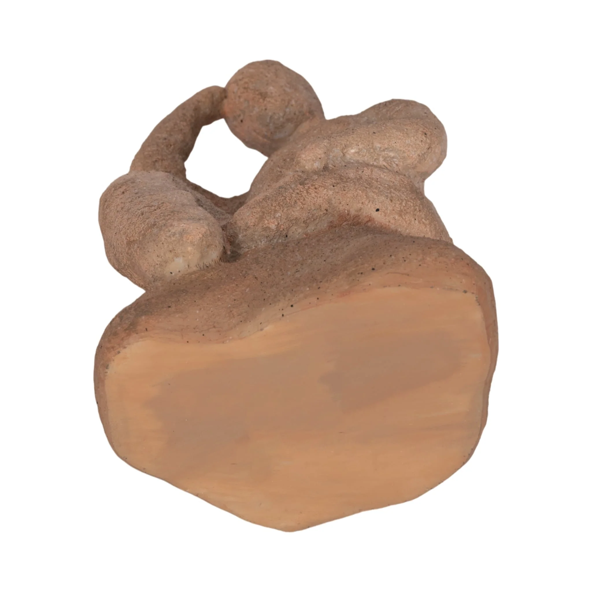 8" Thinking Man On Rock, Terracotta - Image 7