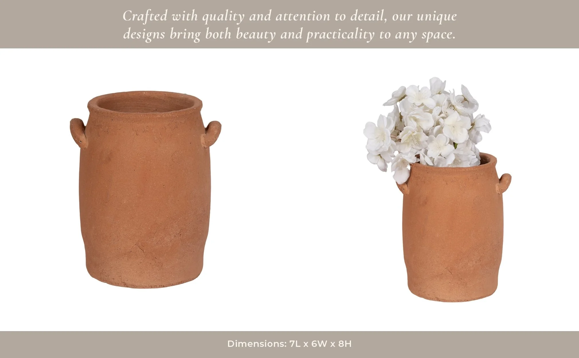 8" Traditional Handle Vase - Image 14
