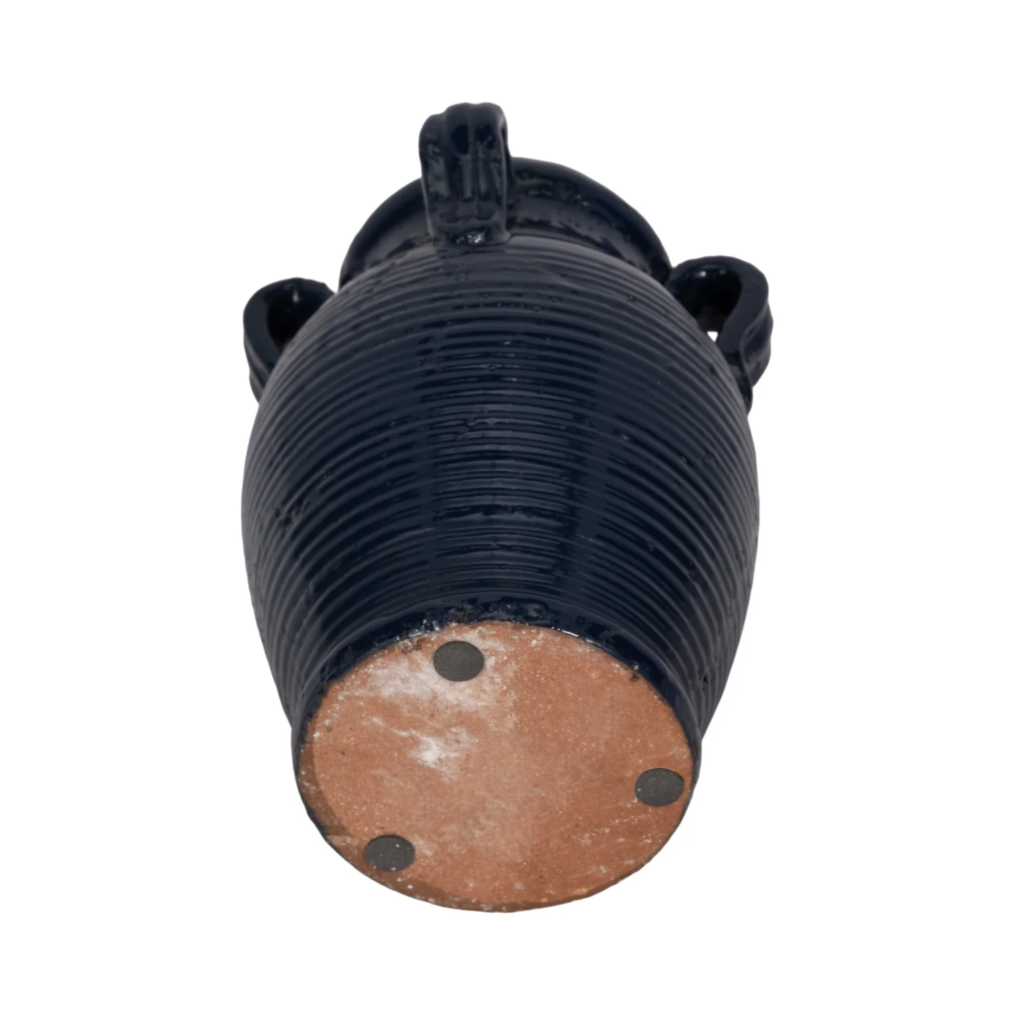 8" Vase With Handles, Navy Blue - Image 6