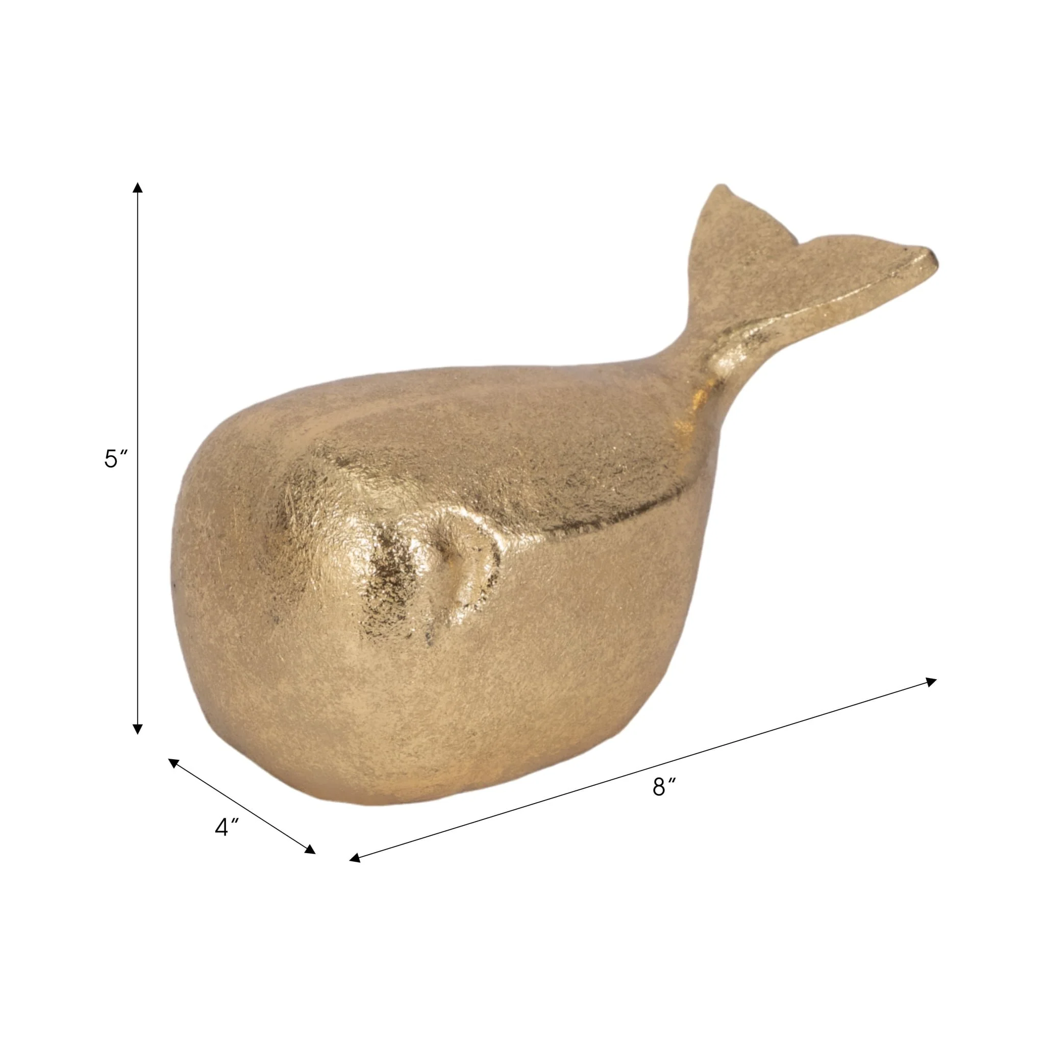8" Whale Tabletop Decor, Gold - Image 8