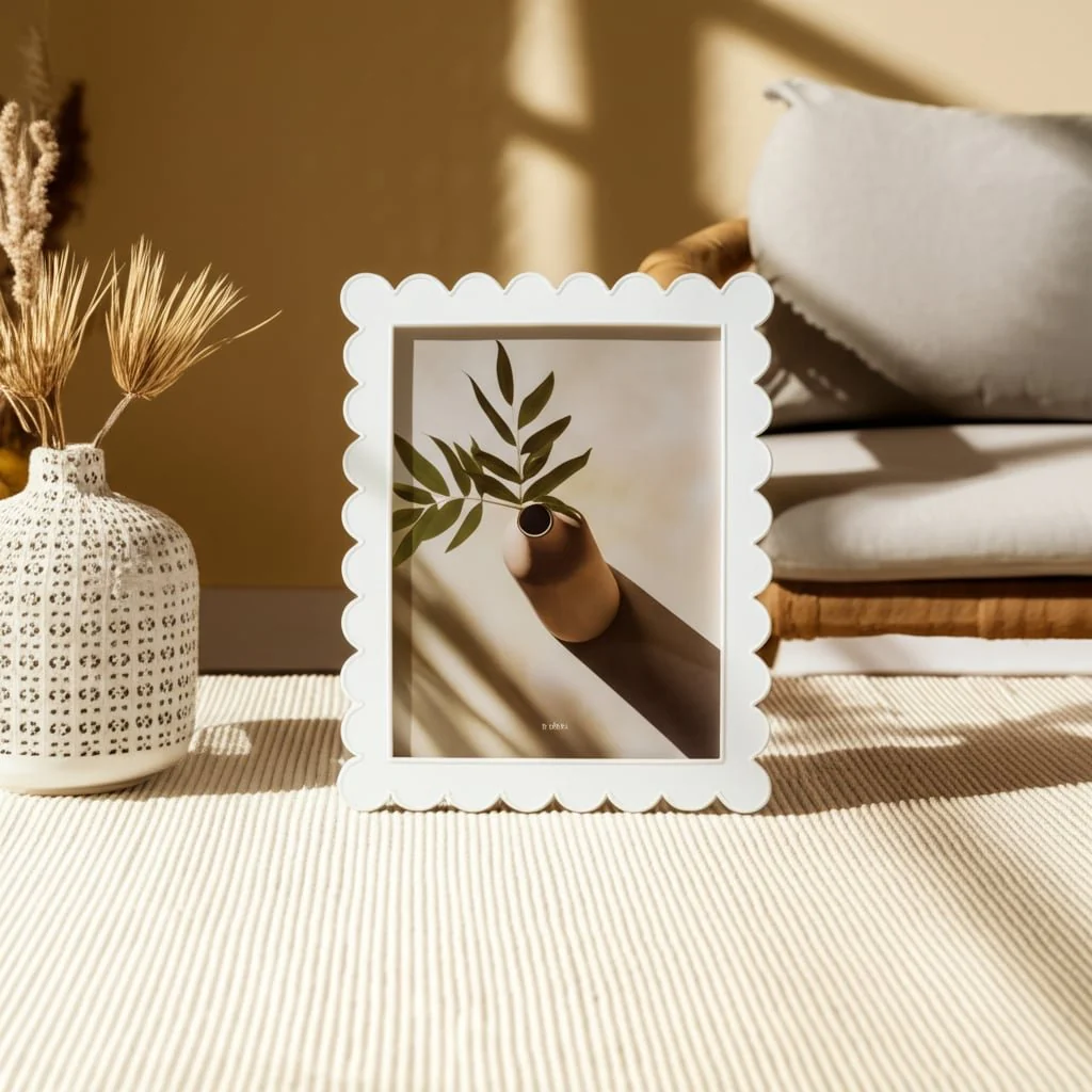 8x10 Scallop Edge Photo Frame, White - Image 10