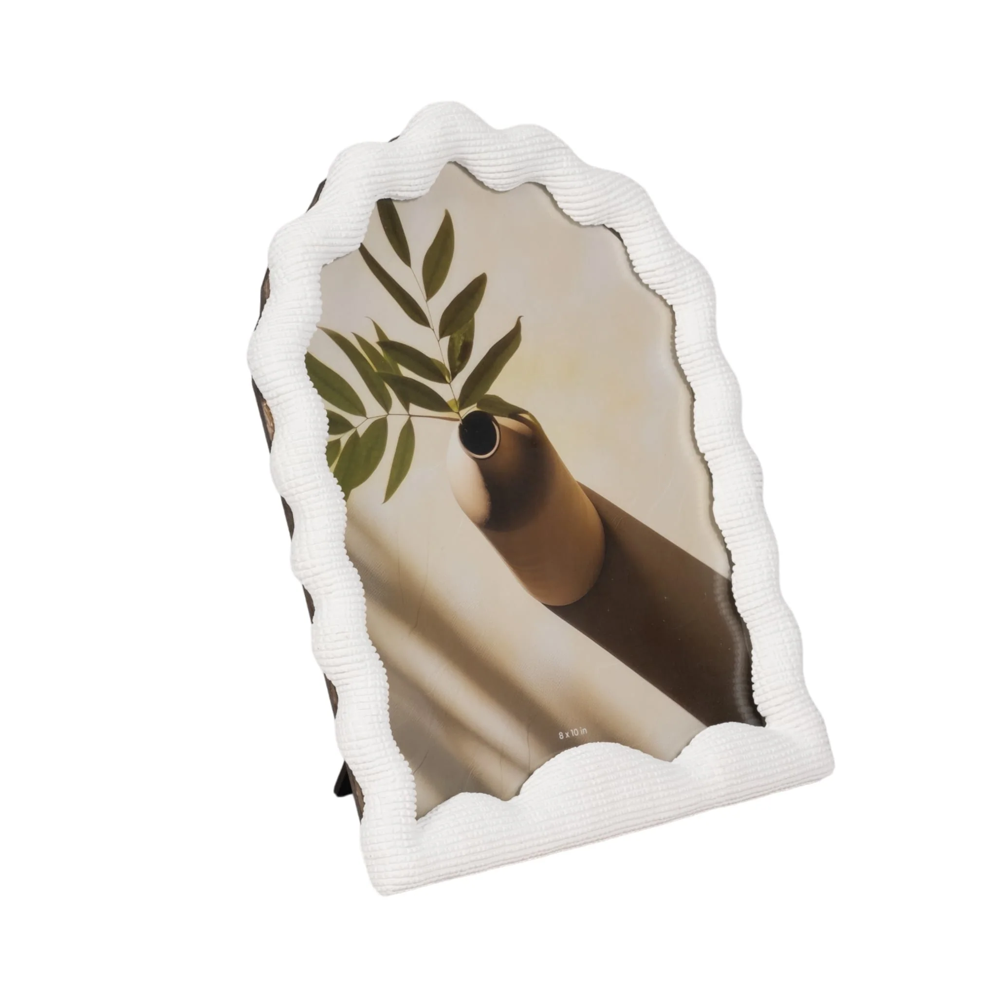 8x10 Wavy Arch Photo Frame, White - Image 2