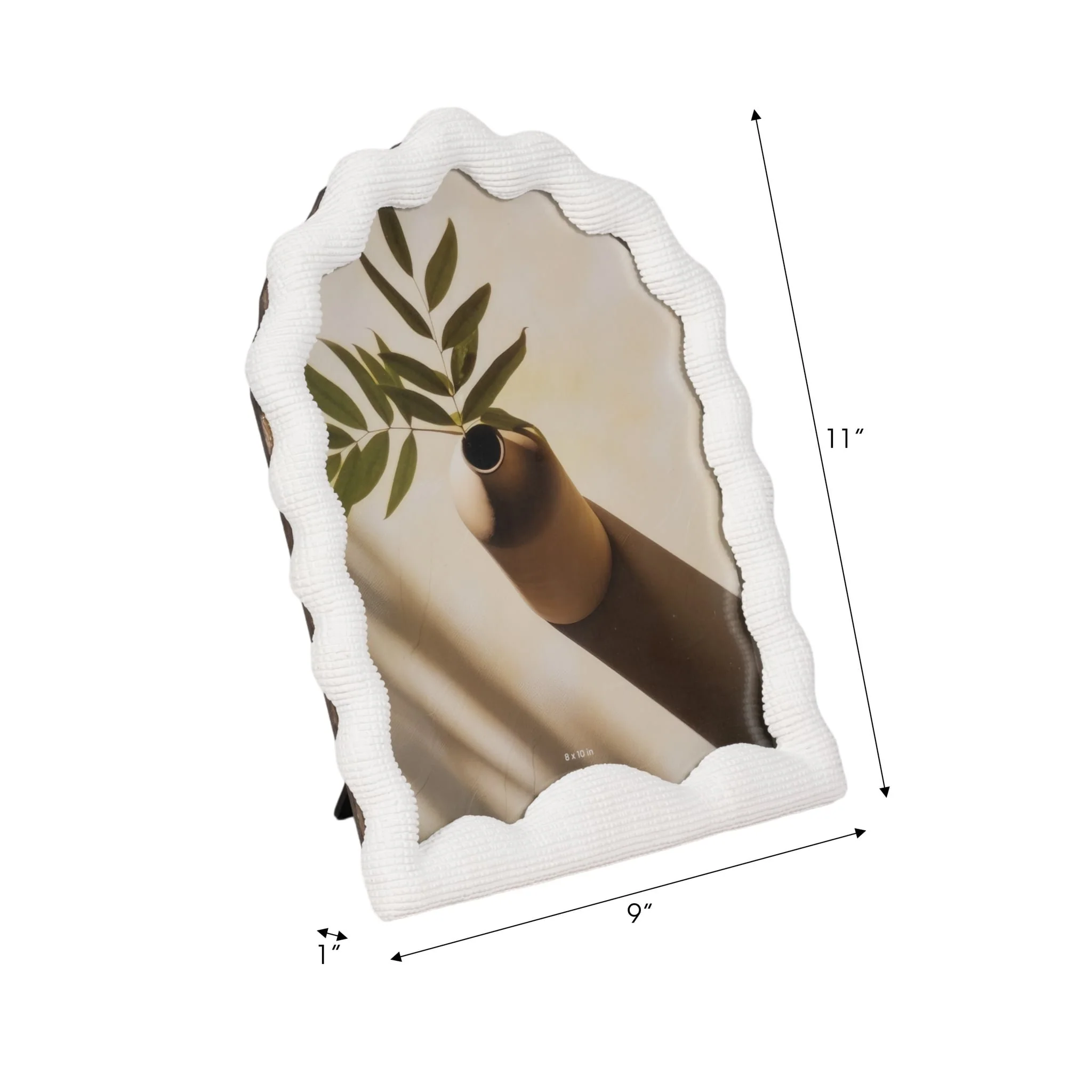 8x10 Wavy Arch Photo Frame, White - Image 7