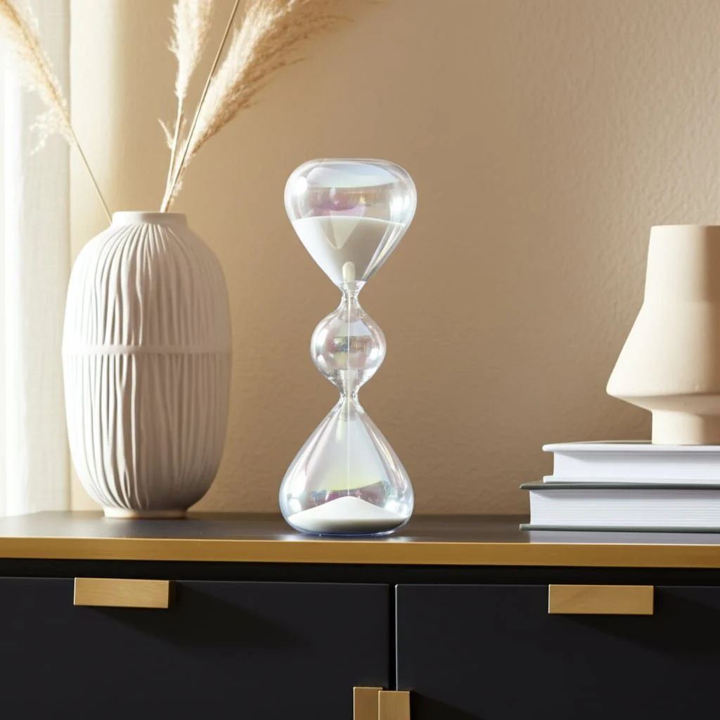 8x3" Glass 10min Bubble Sandtimer, Iridescent - Image 10
