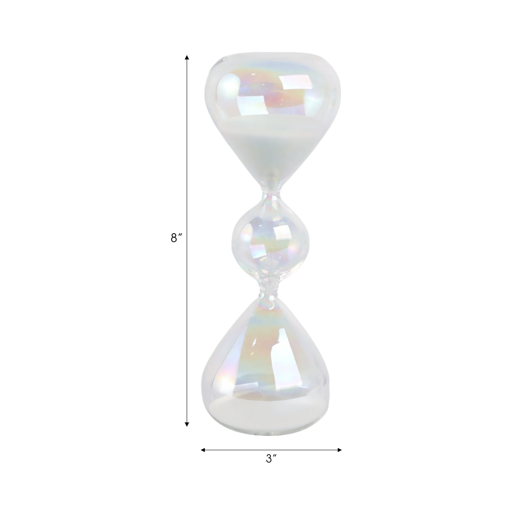 8x3" Glass 10min Bubble Sandtimer, Iridescent - Image 8