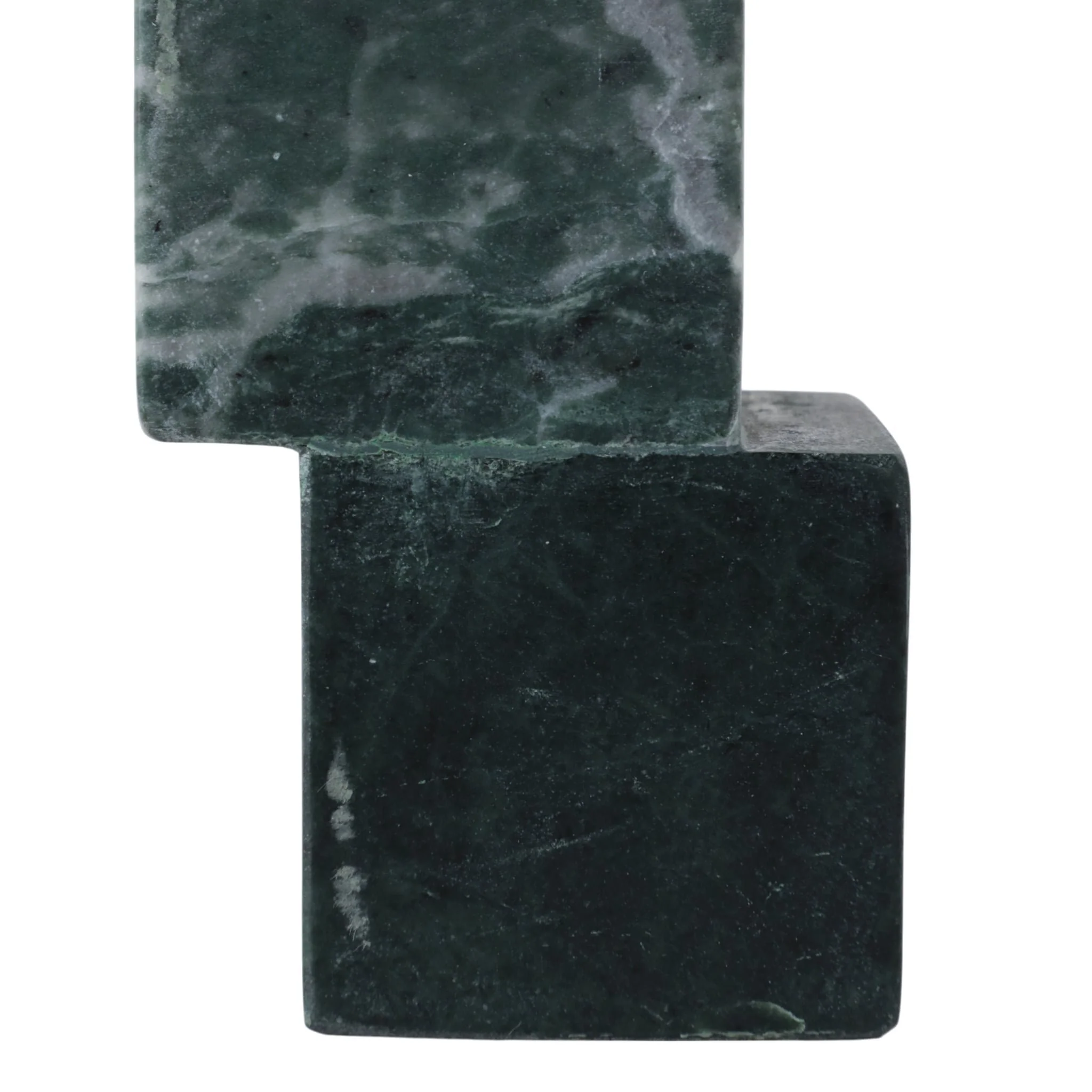8x3" Stacked Cube Marble Taper Holder, Green - Image 5