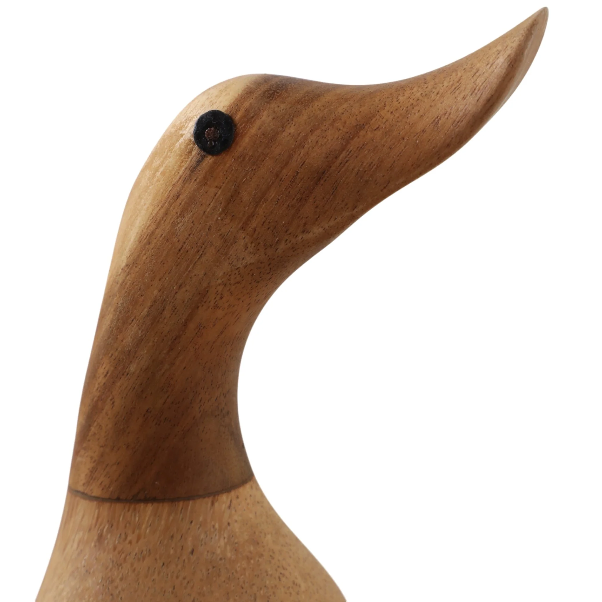 8x4" Natural Wood Duck In Boots, Brown - Image 5