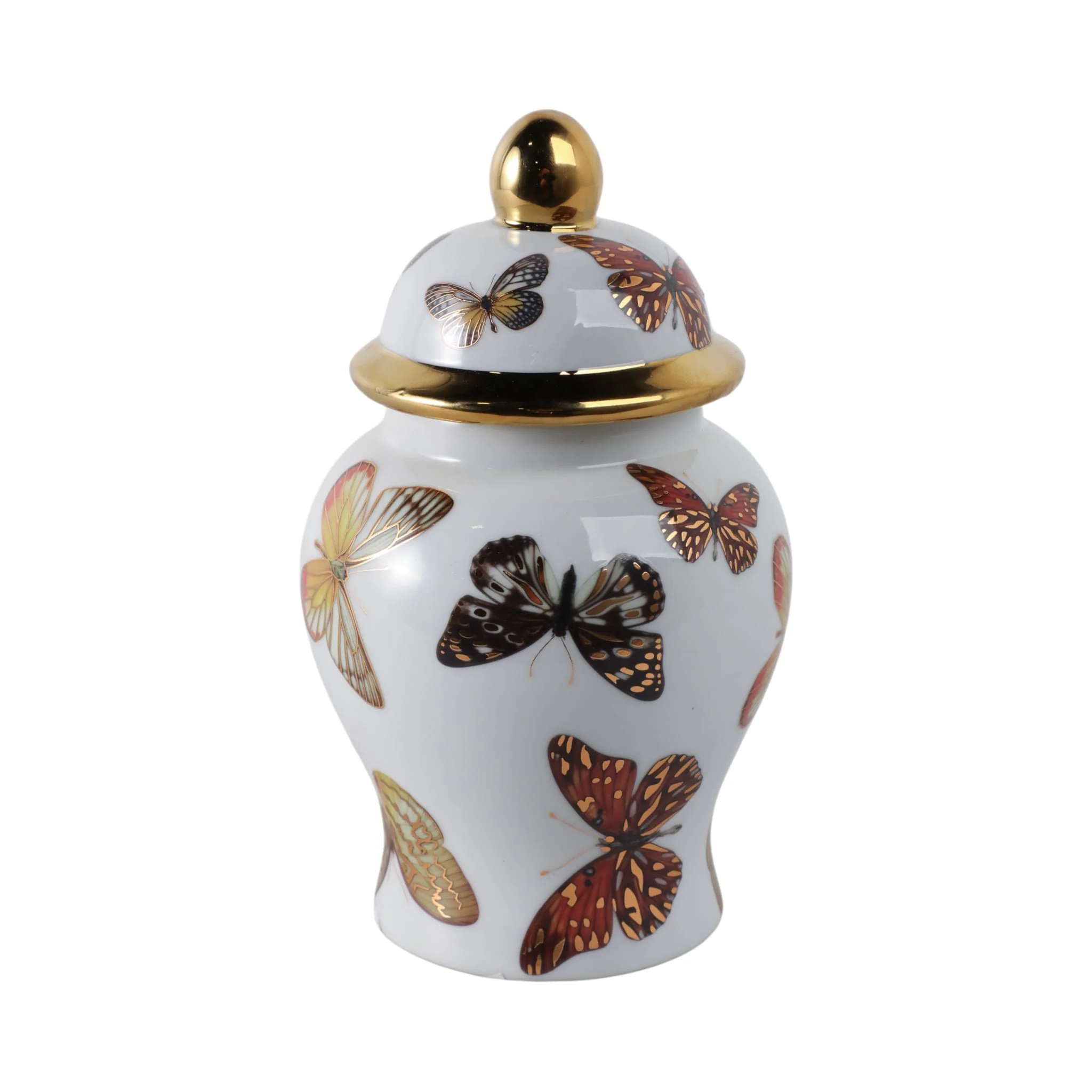 8x5" Butterflies Temple Jar, Multi - Image 3