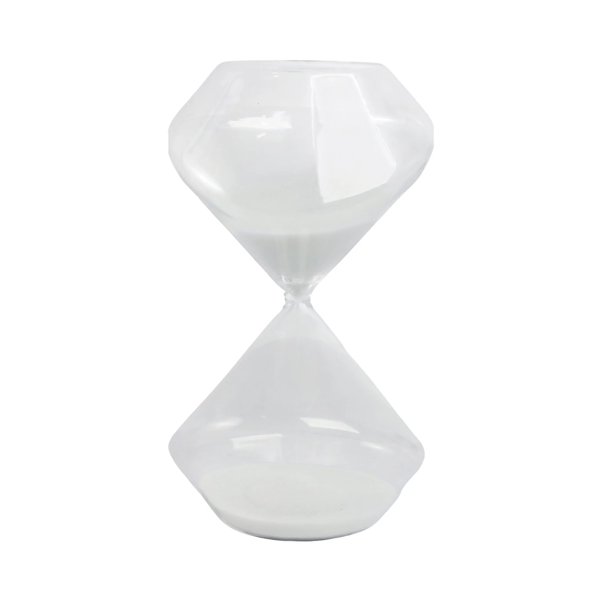 8x5" Glass 60min Abstract Sandtimer, Clear - Image 4