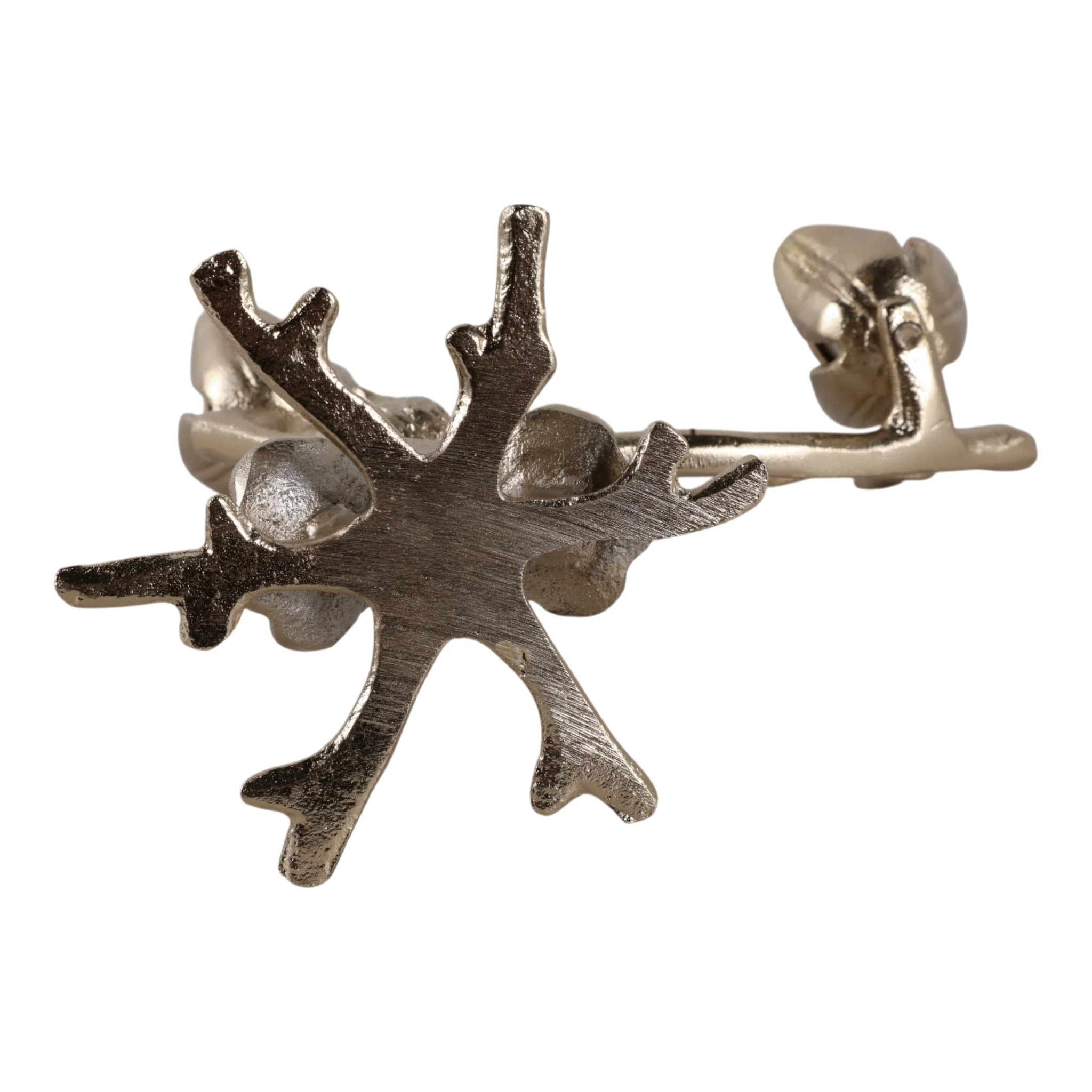 8x8" Bird On Twig 2-taper Holder, Champagne - Image 7