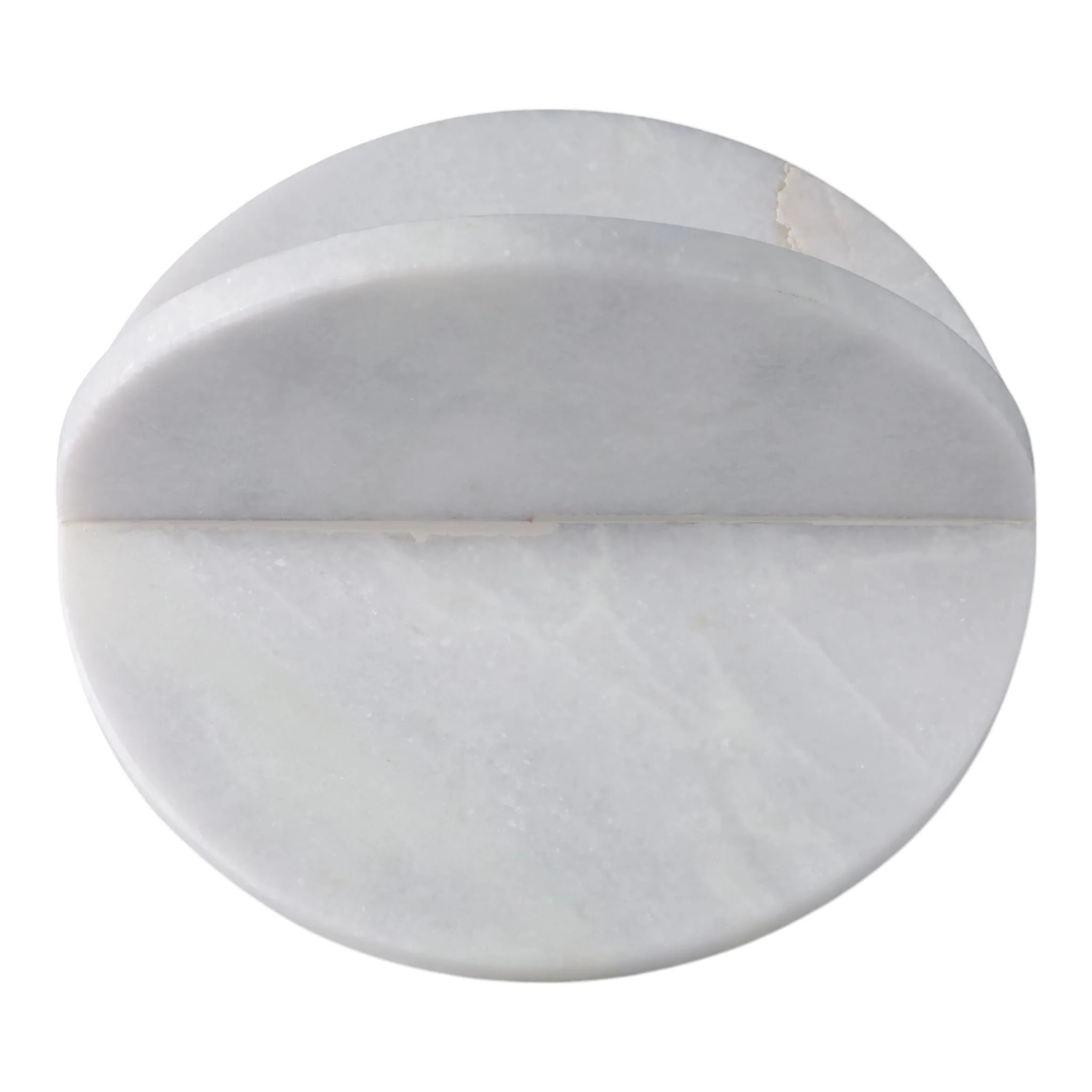 8x8" Marble Geo Object, White - Image 3