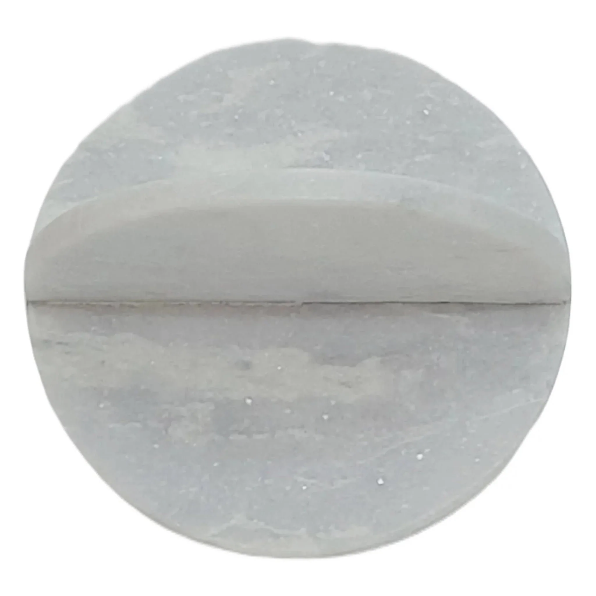 8x8" Marble Geo Object, White - Image 6