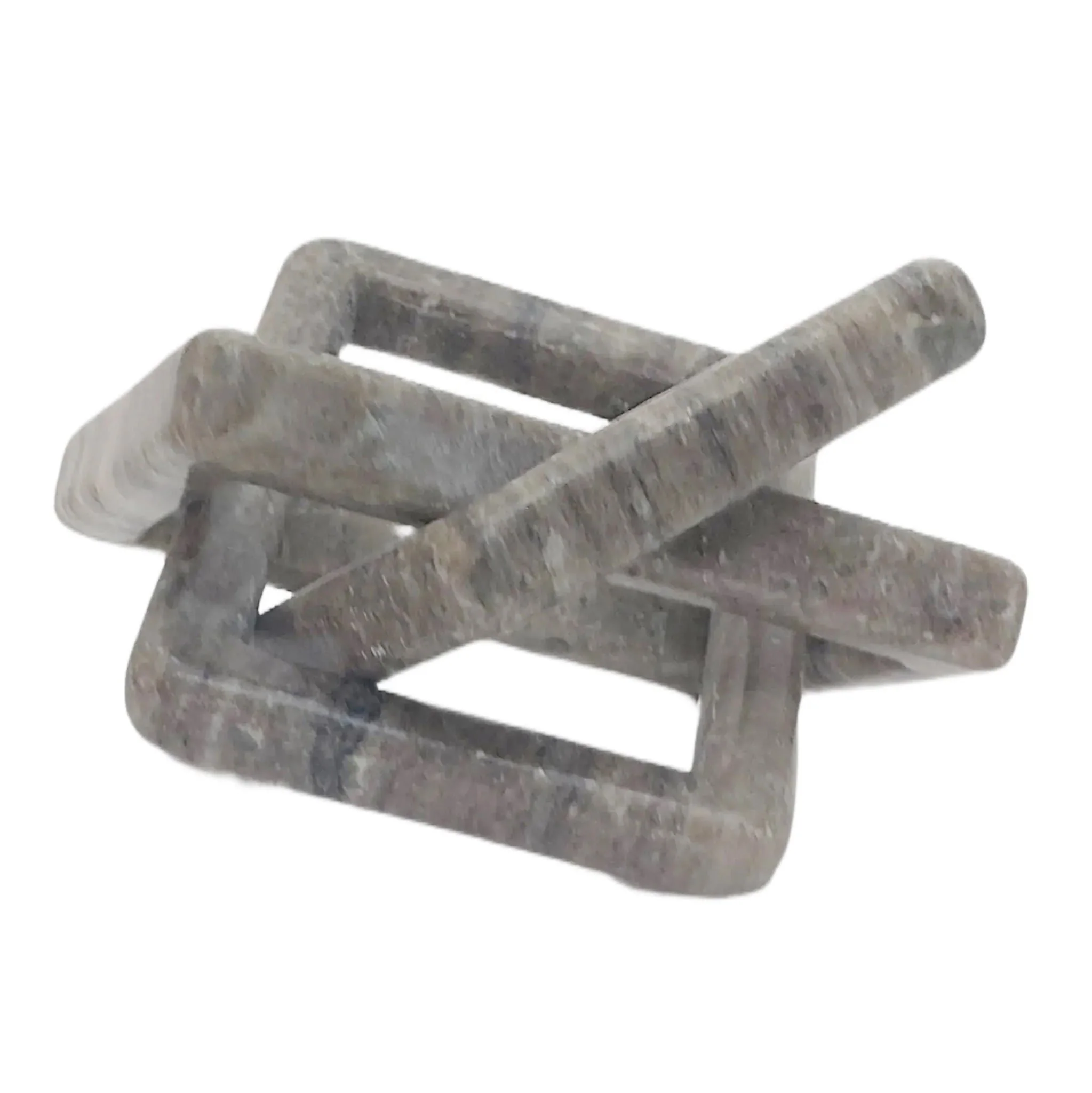 8x8" Morchana Marble Geo Knot, Beige - Image 2