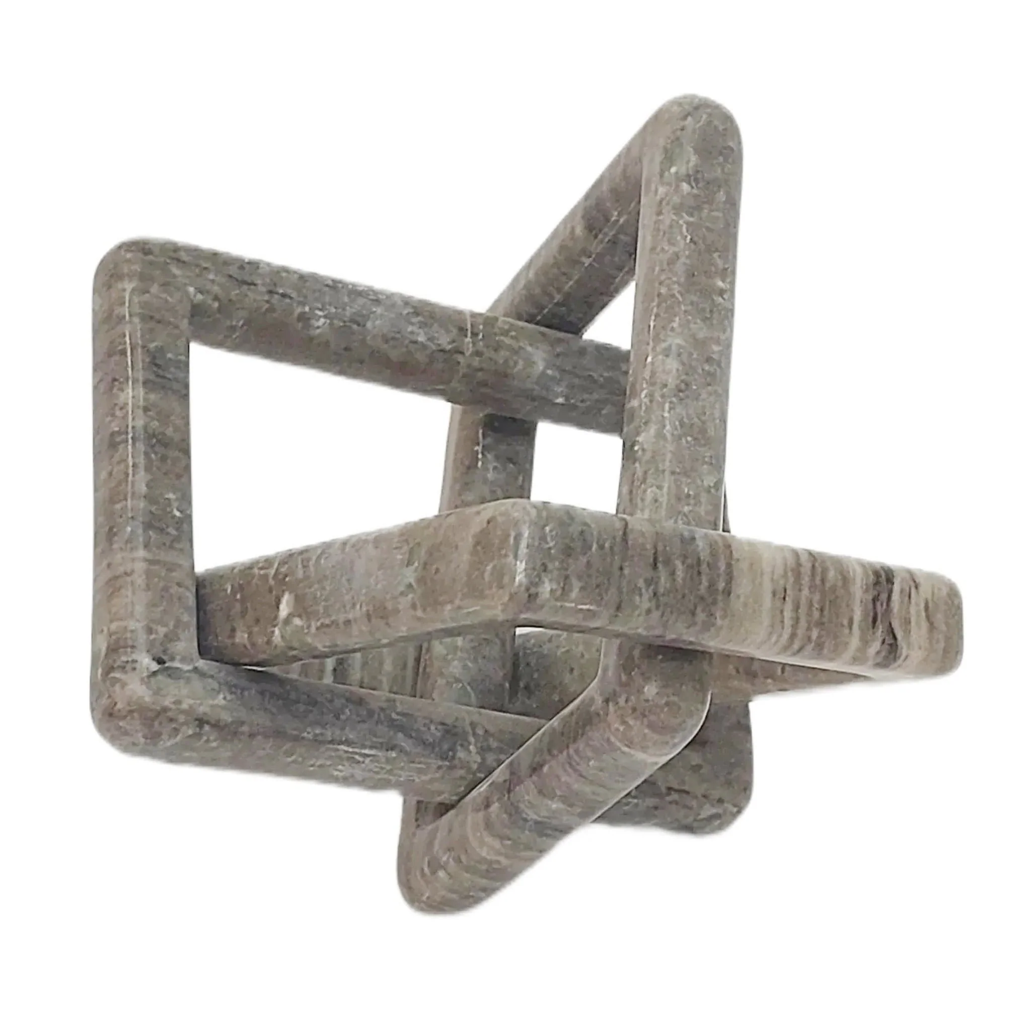 8x8" Morchana Marble Geo Knot, Beige - Image 6