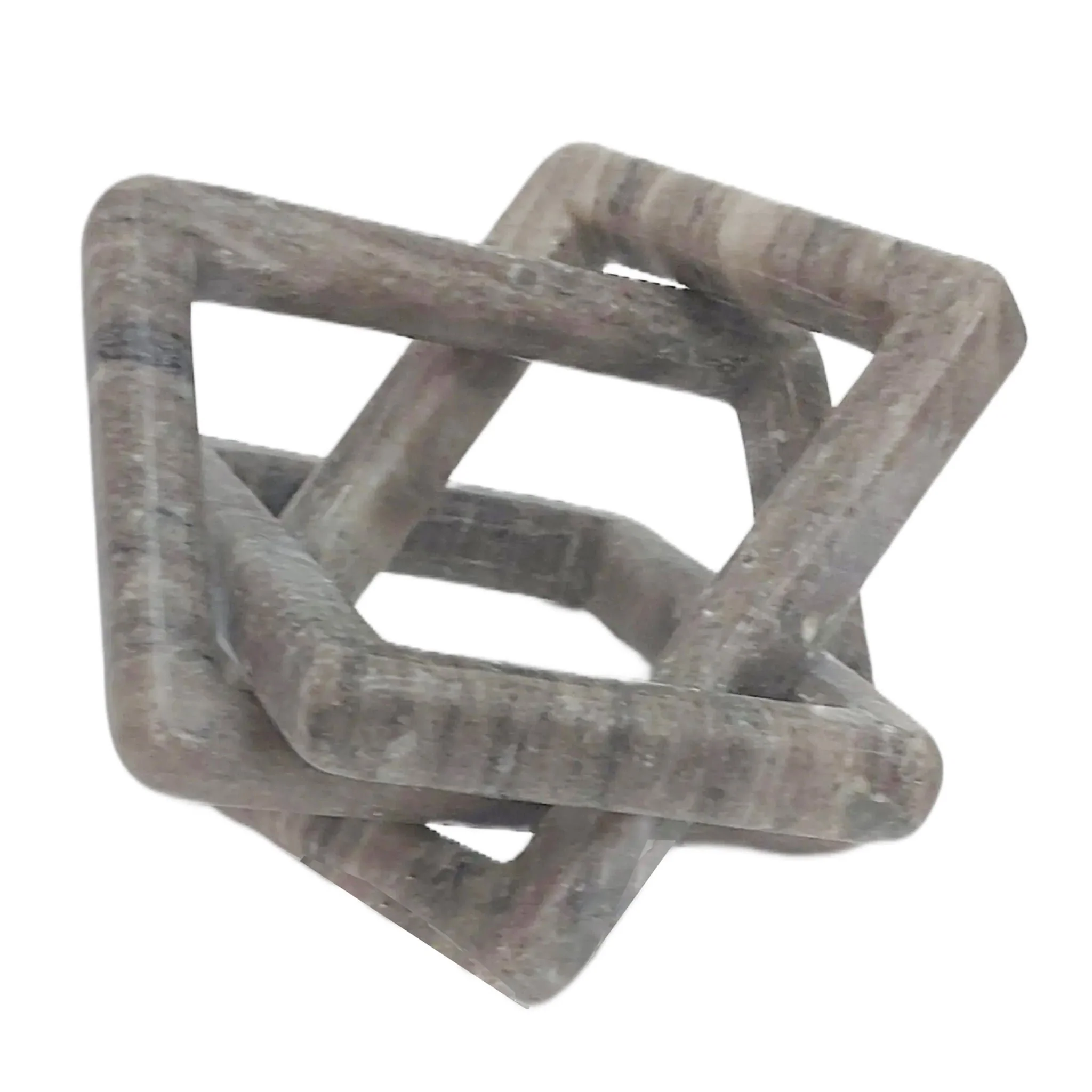 8x8" Morchana Marble Geo Knot, Beige - Image 8