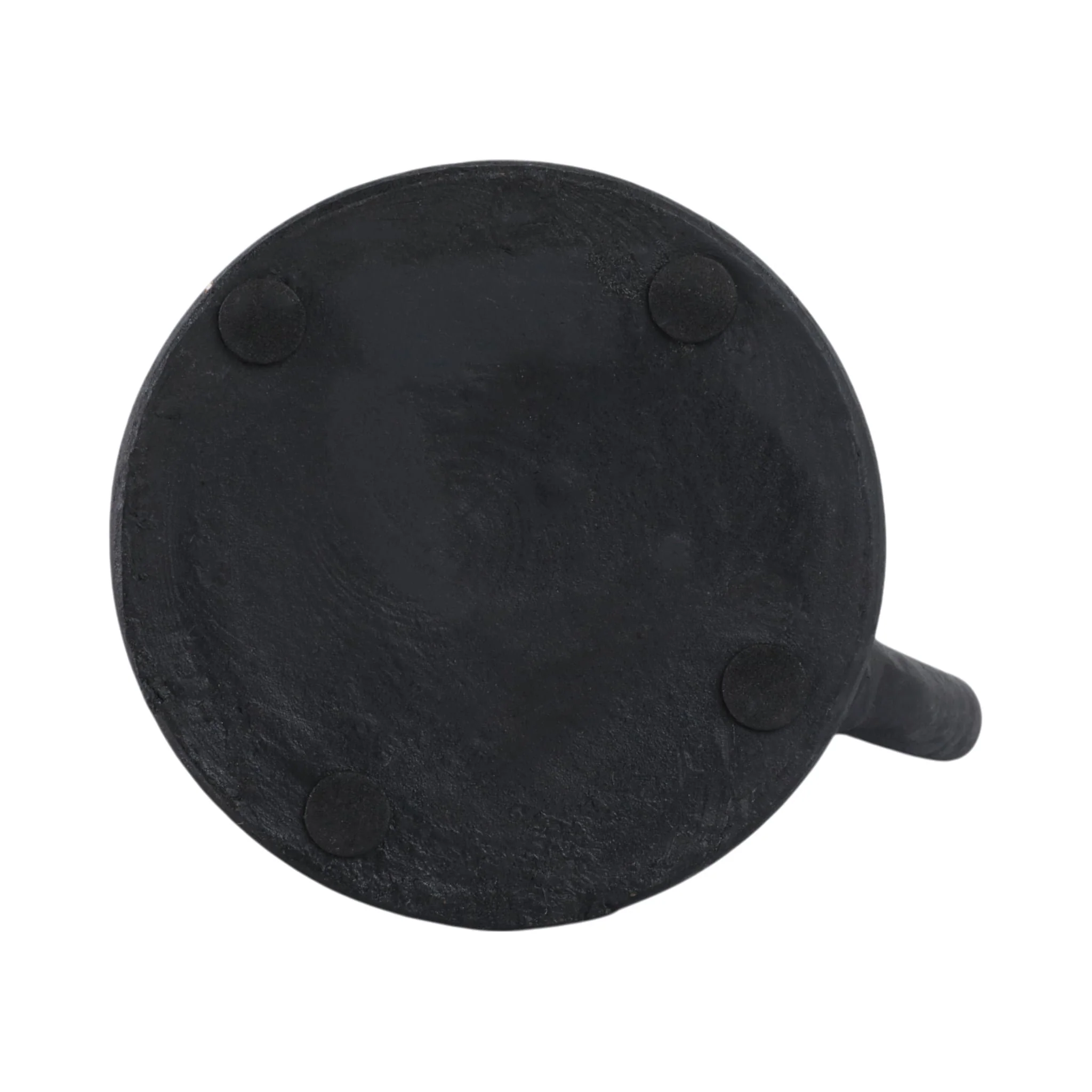 8x8" Terracotta Vase With Handle, Black - Image 7
