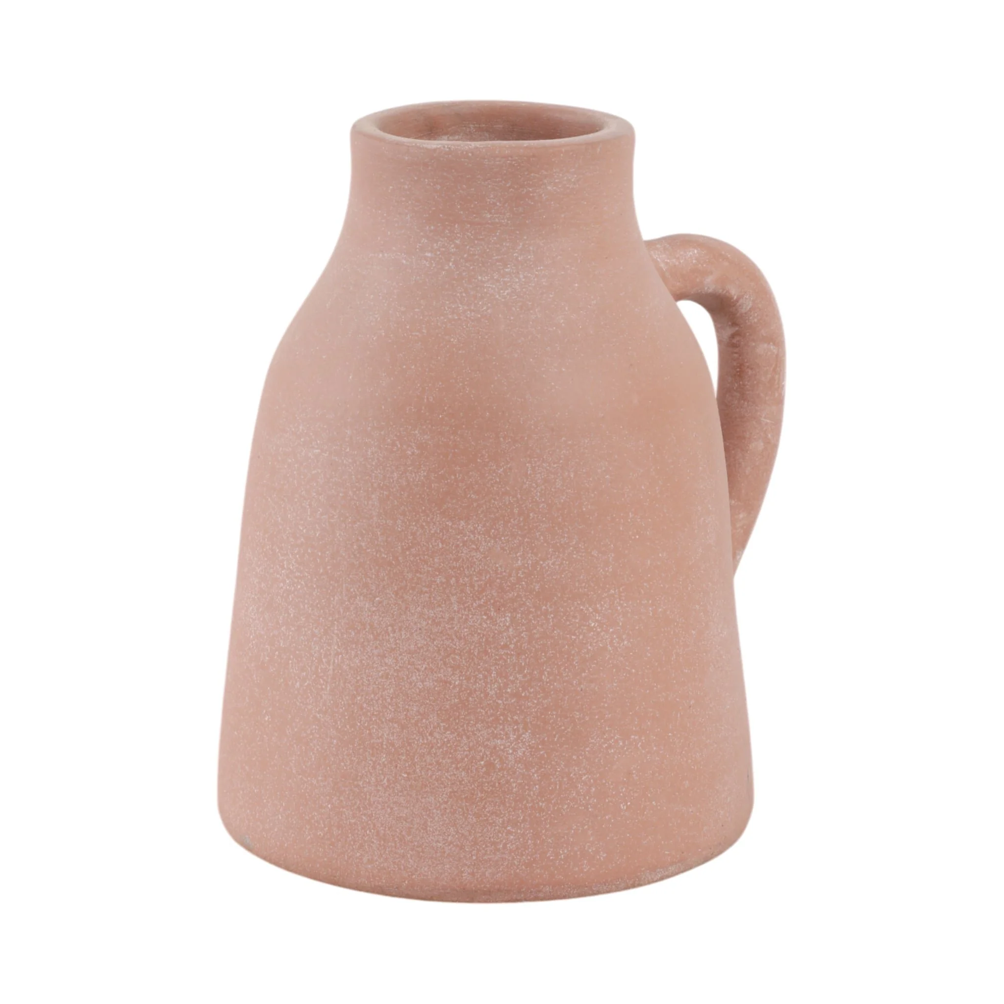 8x8" Terracotta Vase With Handle, Light Natural - Image 3