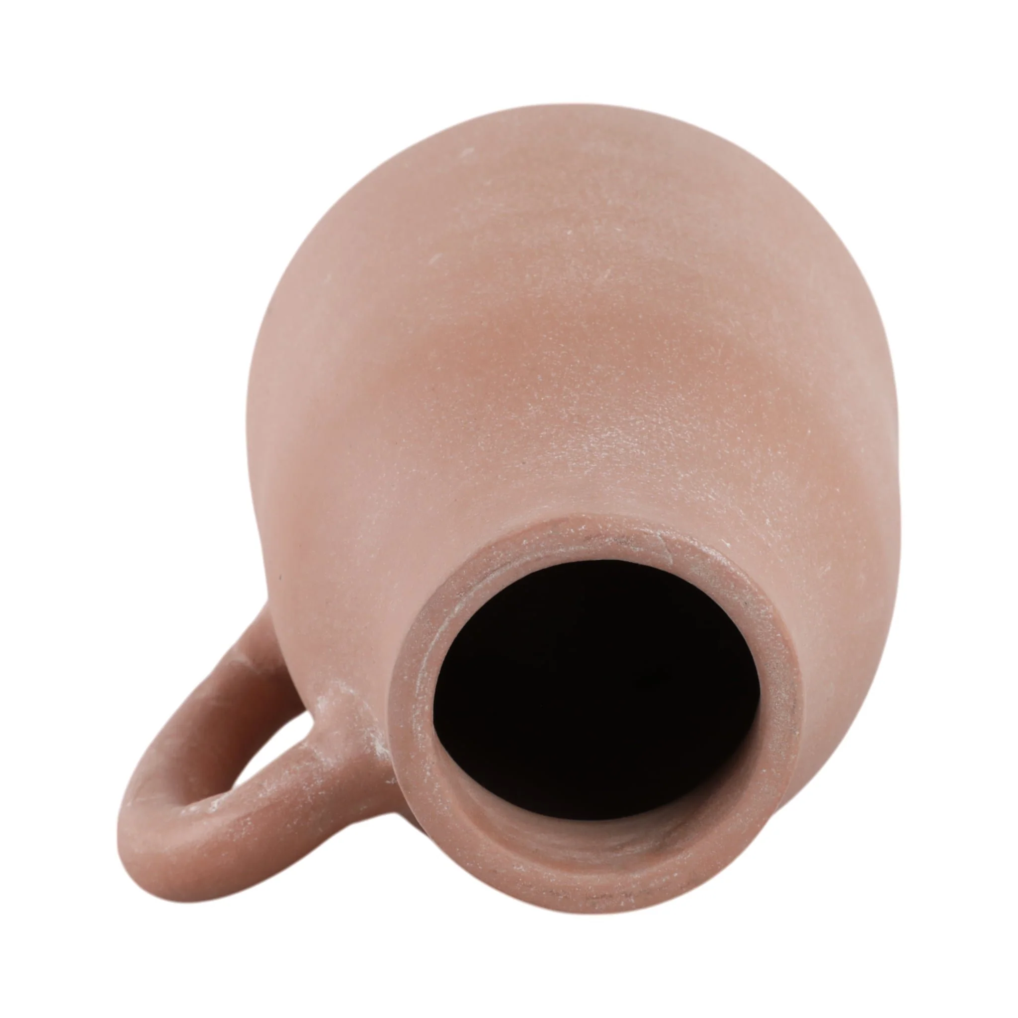 8x8" Terracotta Vase With Handle, Light Natural - Image 7